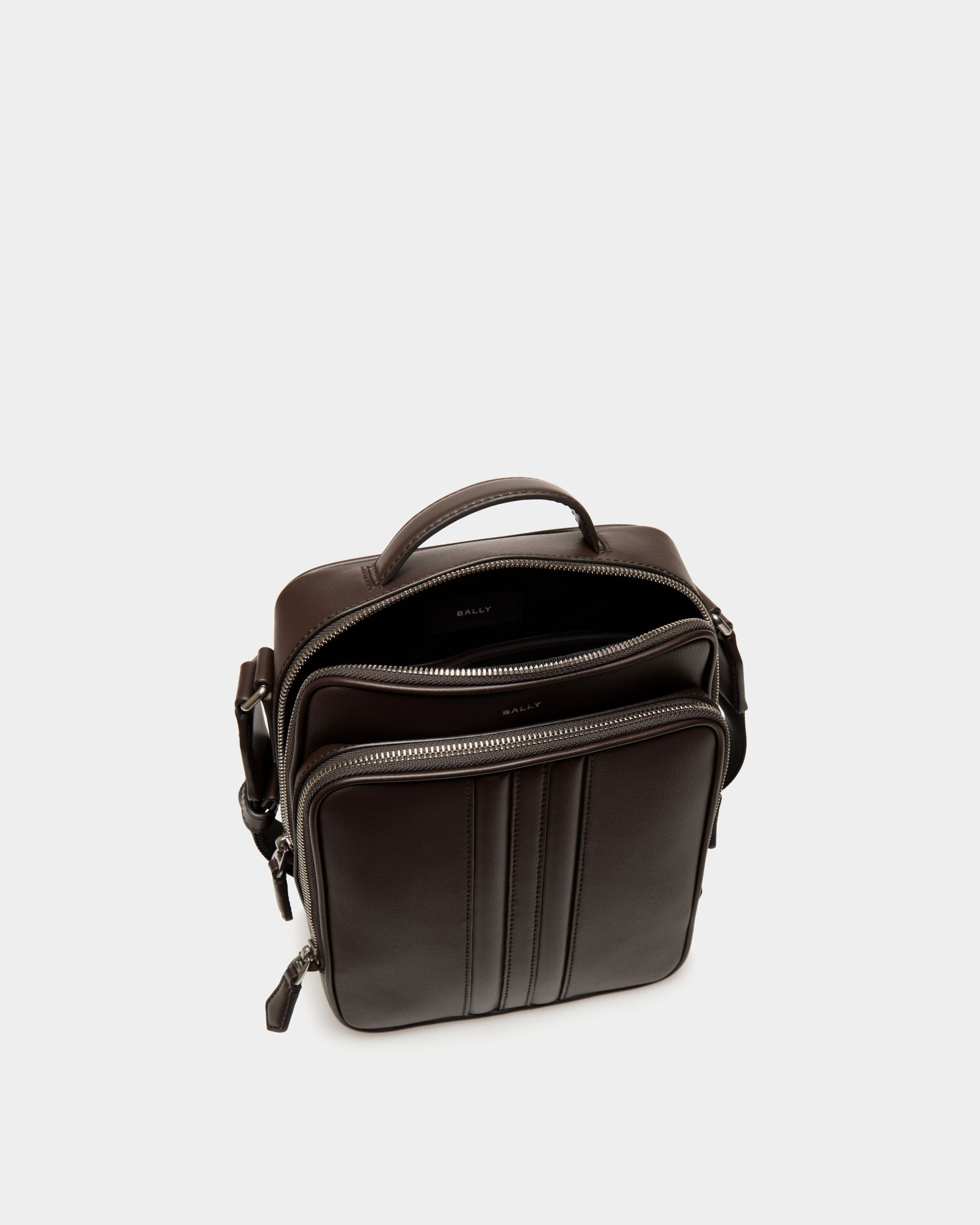 Bandolera Mythos De Piel Reciclada Ébano - Hombre - Bally - 04