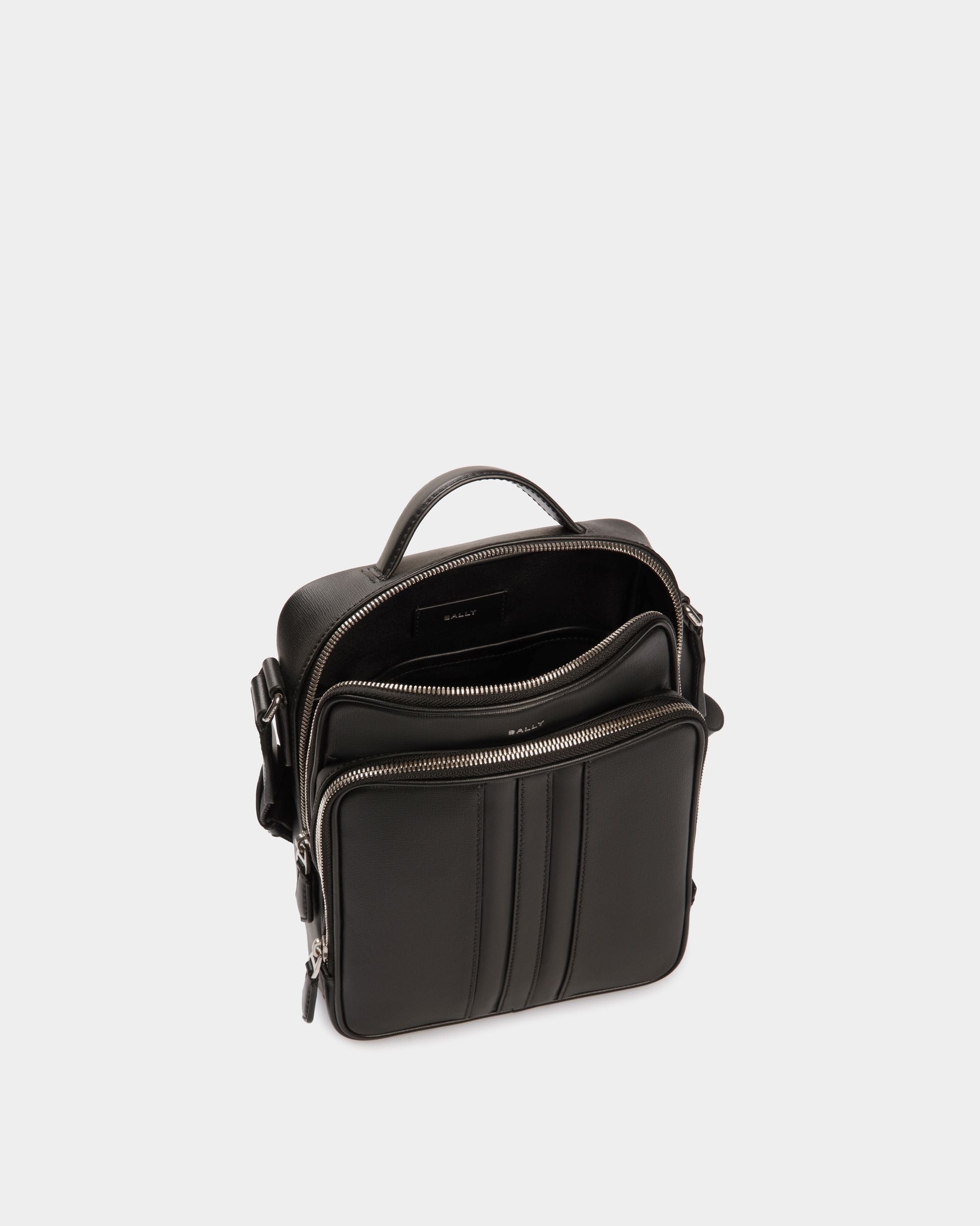 Mythos Crossbody Bag In Black Recycled Leather - Men's - Bally - 04