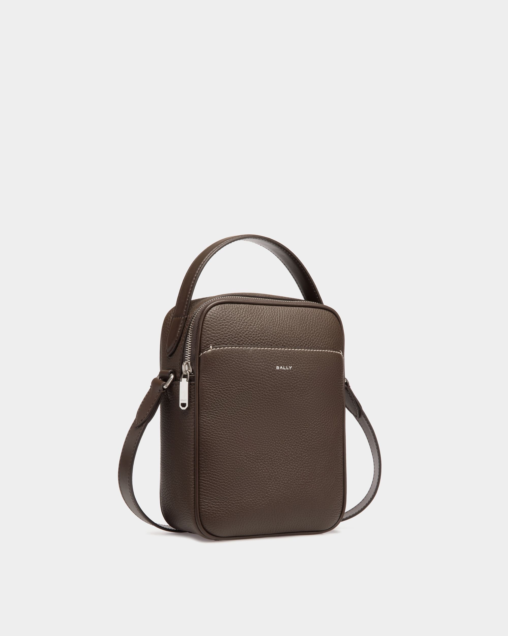 Oeden Crossbody Bag in Ebano Leather - Men's - Bally - 03