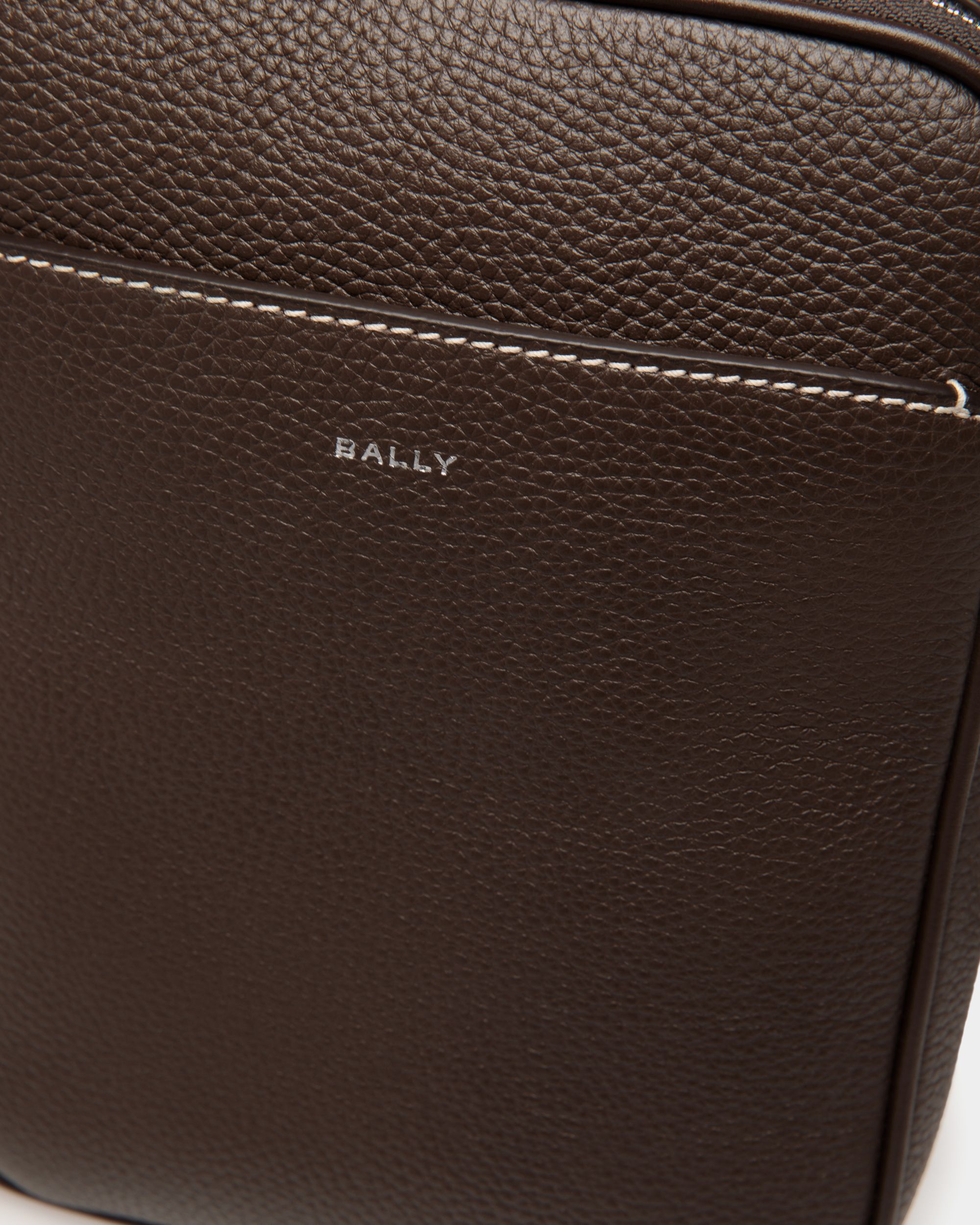 Oeden Crossbody Bag in Ebano Leather - Men's - Bally - 05