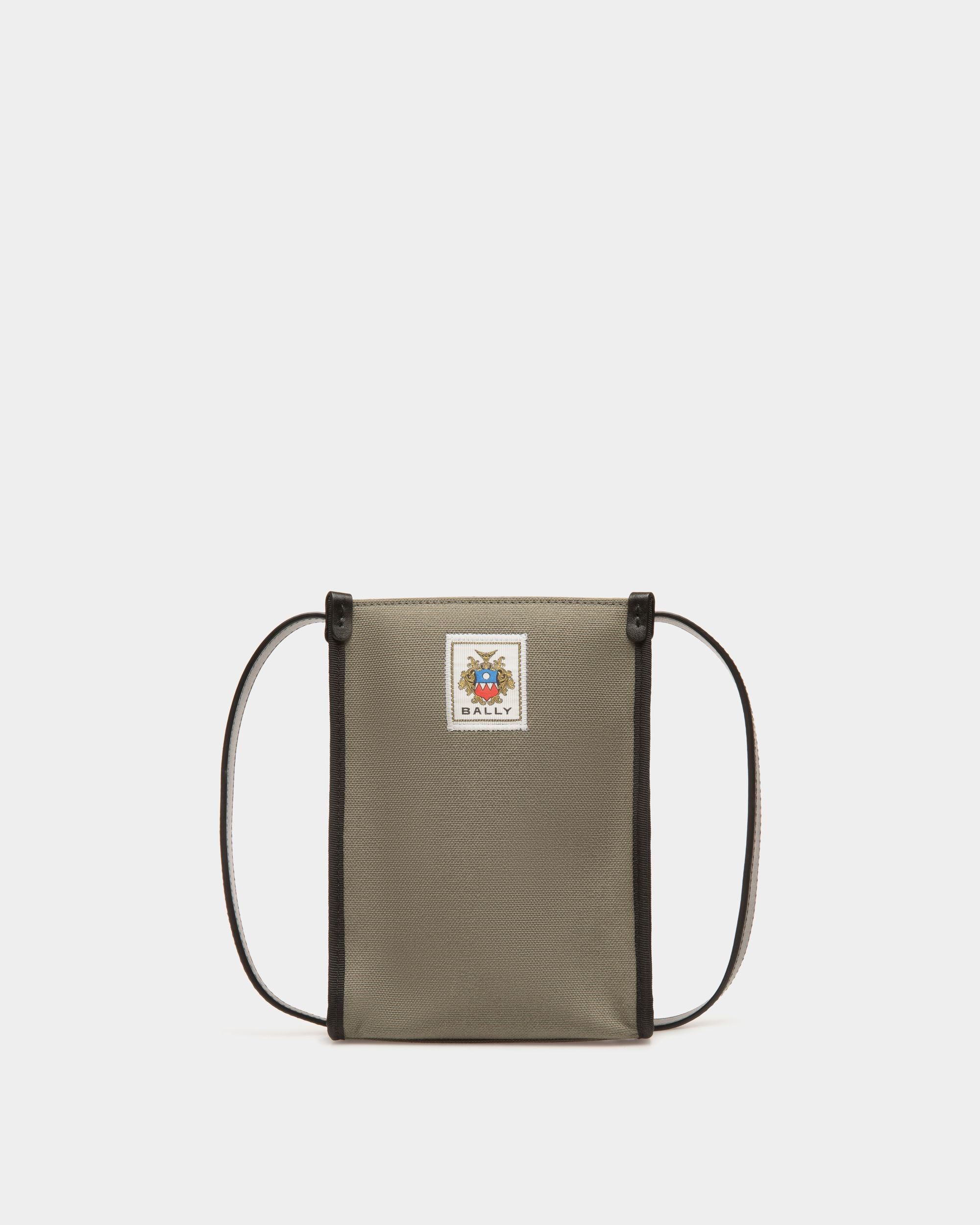 Easy Bally Crossbody Bag In Military Green Cotton Canvas - Men's - Bally - 01