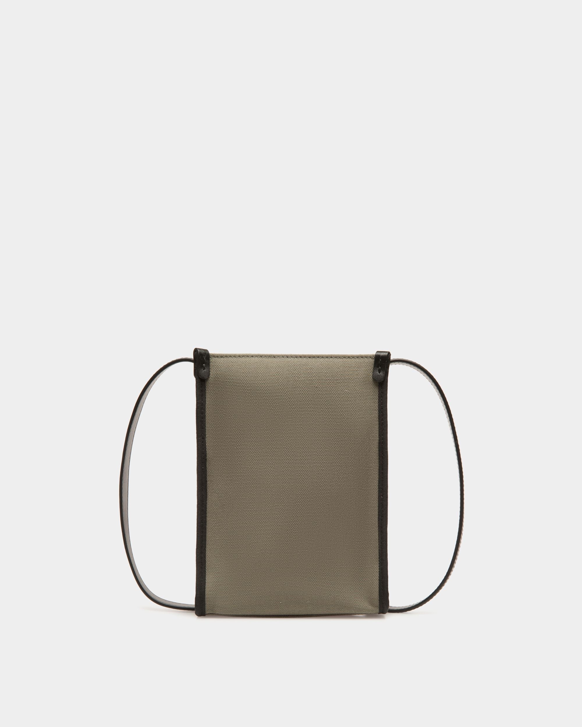 Easy Bally Crossbody Bag In Military Green Cotton Canvas - Men's - Bally - 02