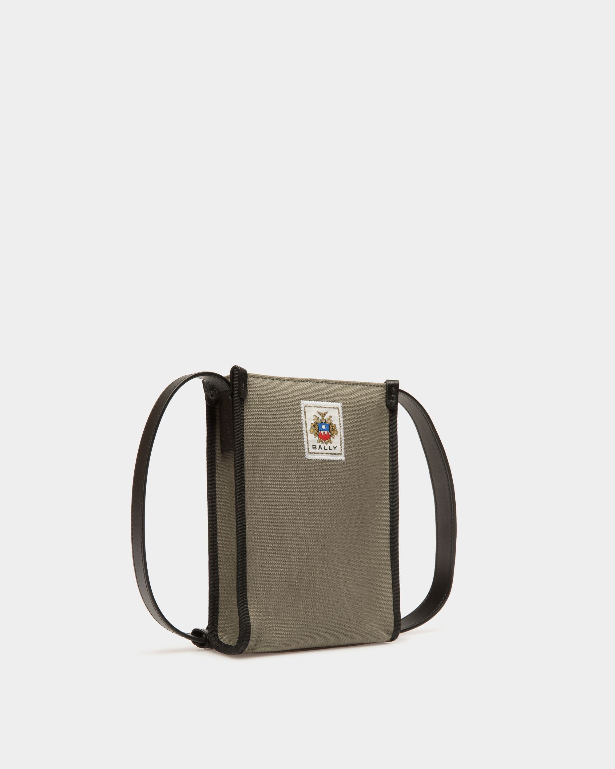 Easy Bally Crossbody Bag In Military Green Cotton Canvas - Men's - Bally - 03