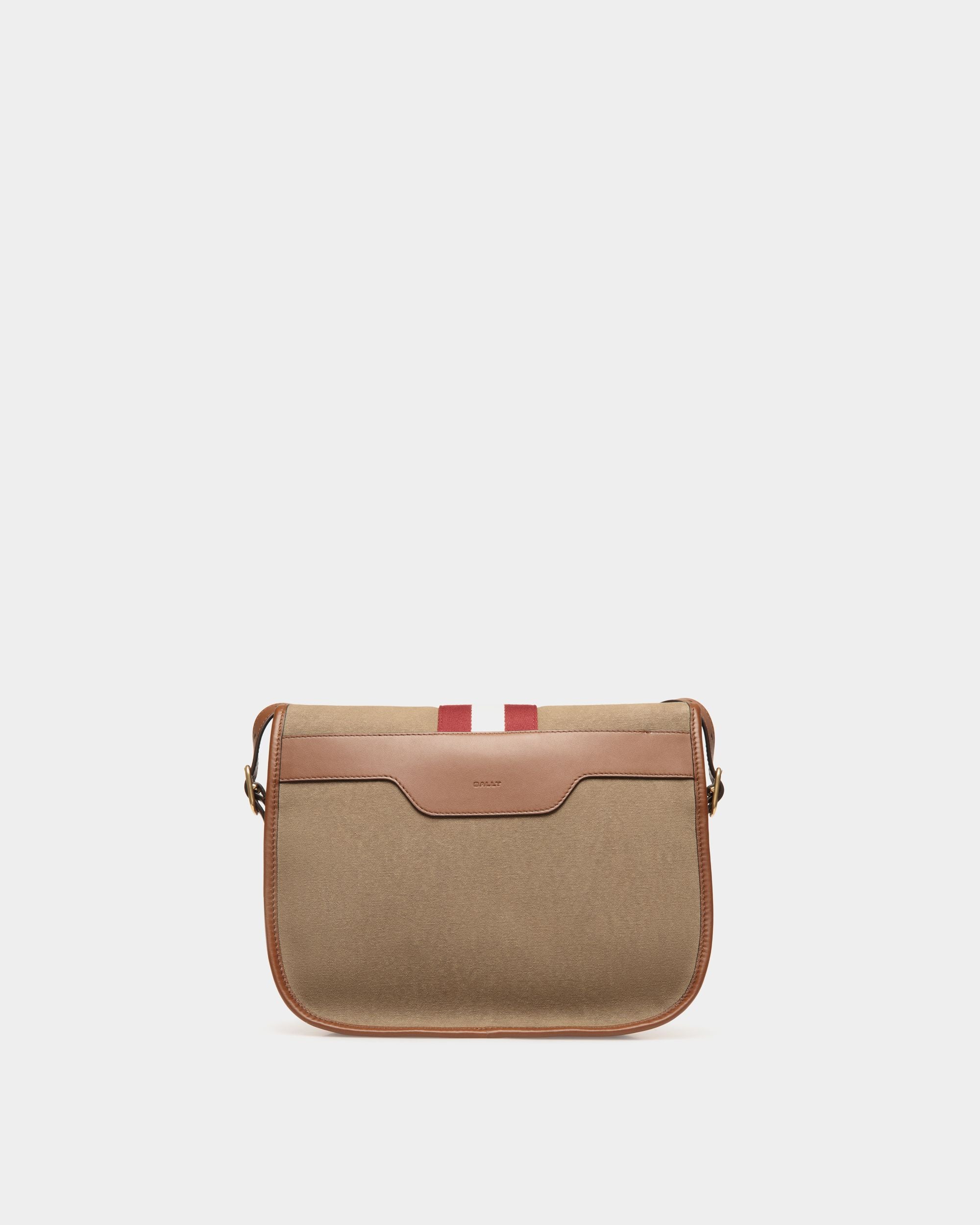 Beckett Crossbody Bag In Khaki Cotton Canvas - Men's - Bally - 02