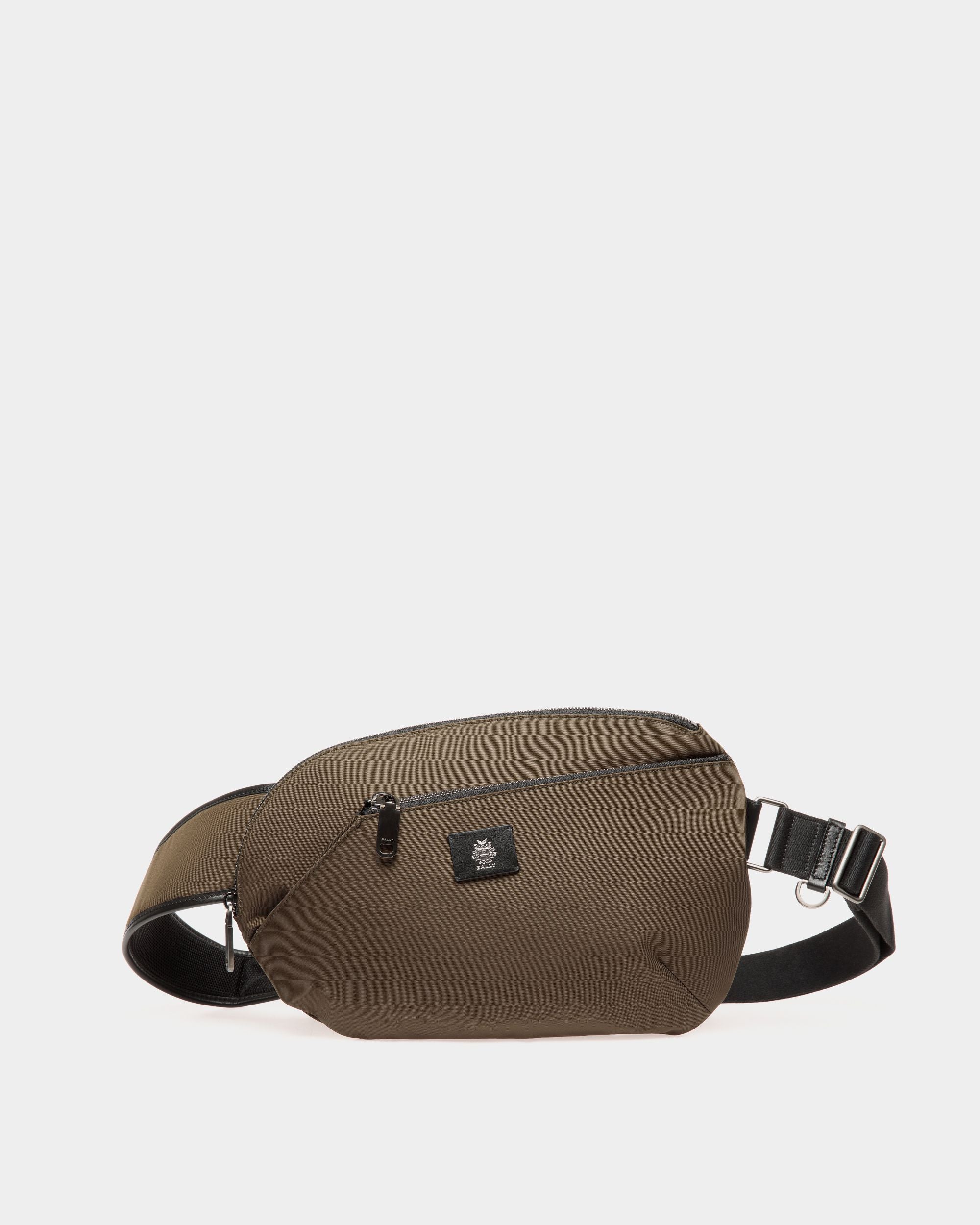 Adrien Brody Travel Collection Crossbody In Military Green Nylon - Men's - Bally - 01