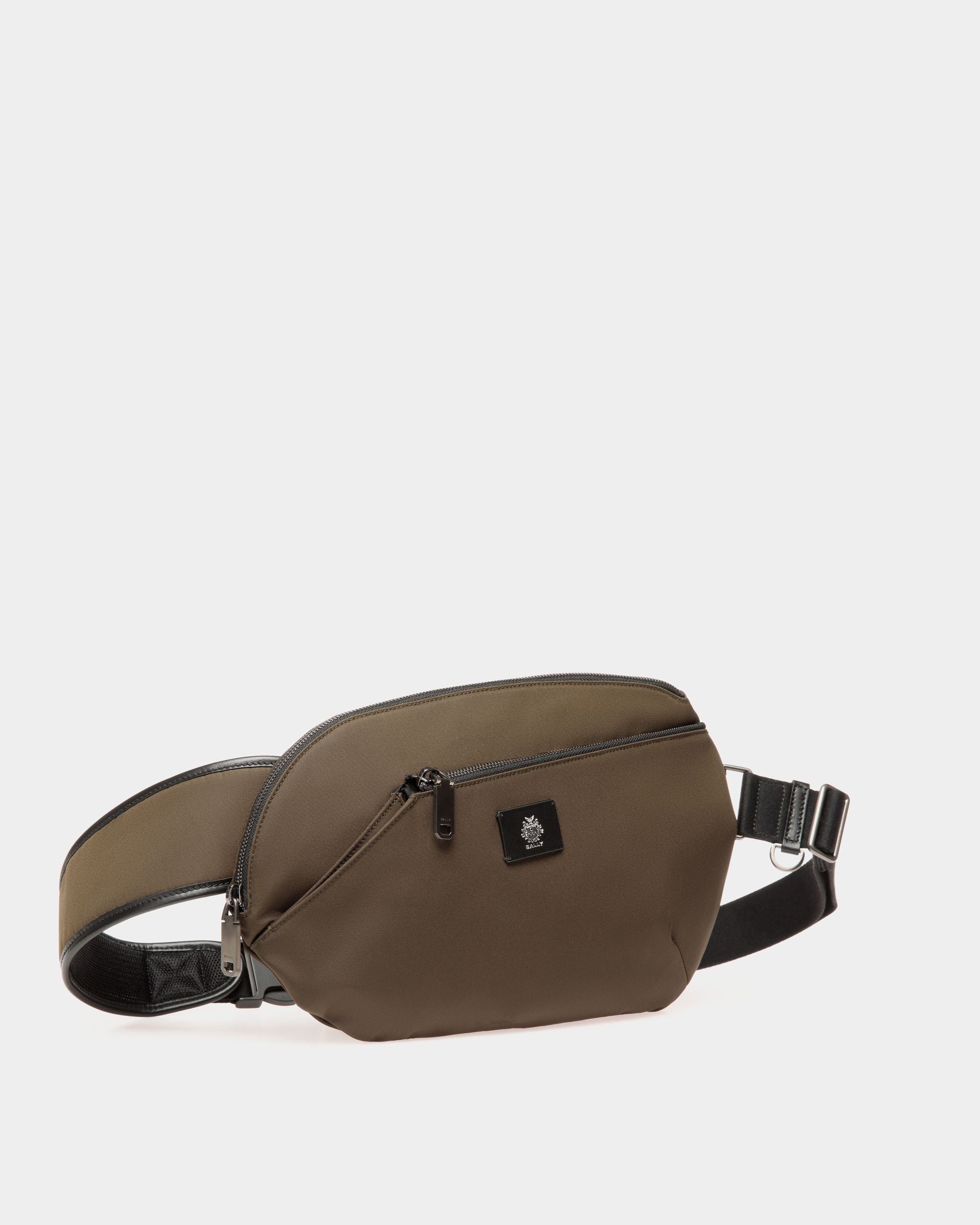 Adrien Brody Travel Collection Crossbody In Military Green Nylon - Men's - Bally - 04