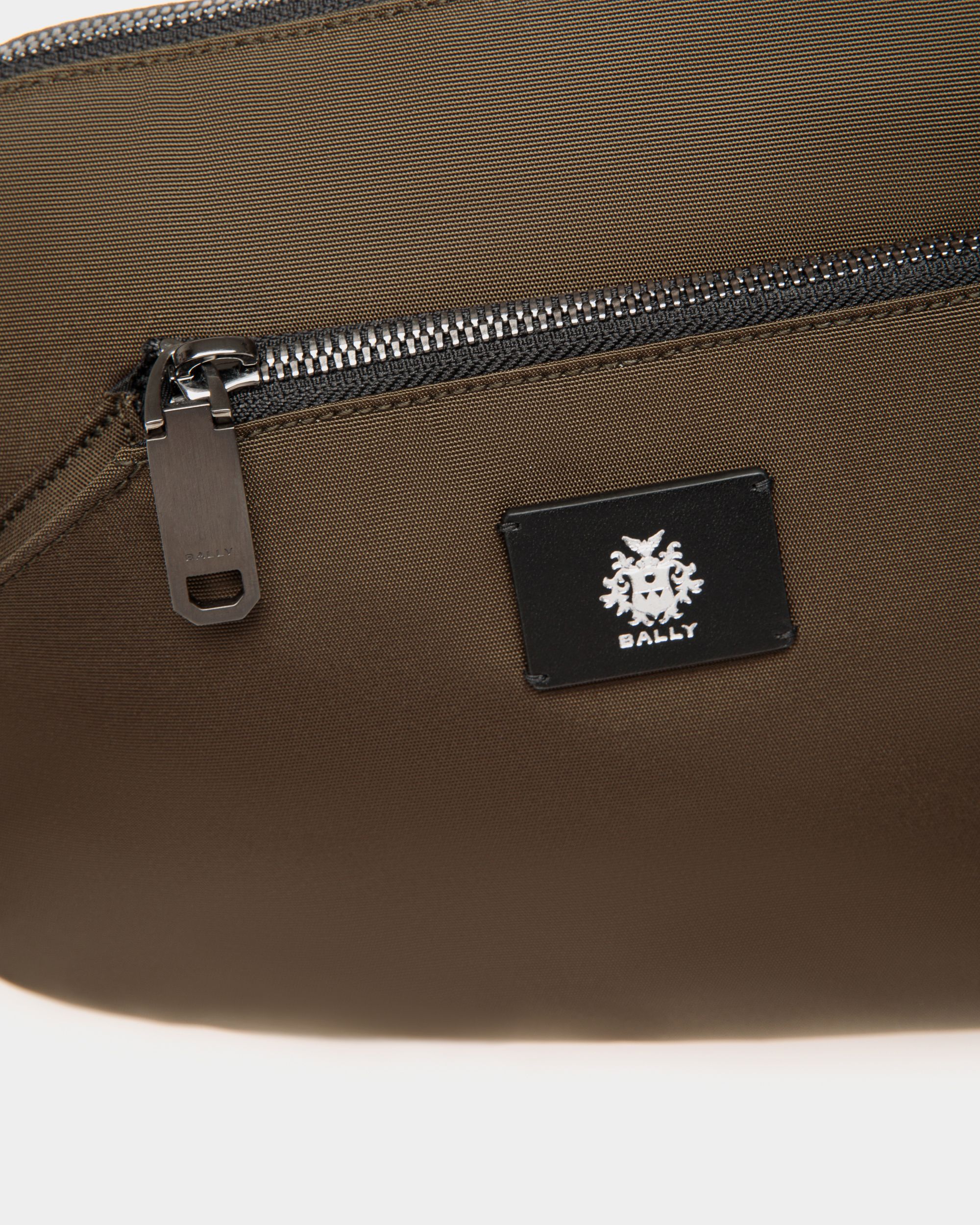 Adrien Brody Travel Collection Crossbody In Military Green Nylon - Men's - Bally - 06