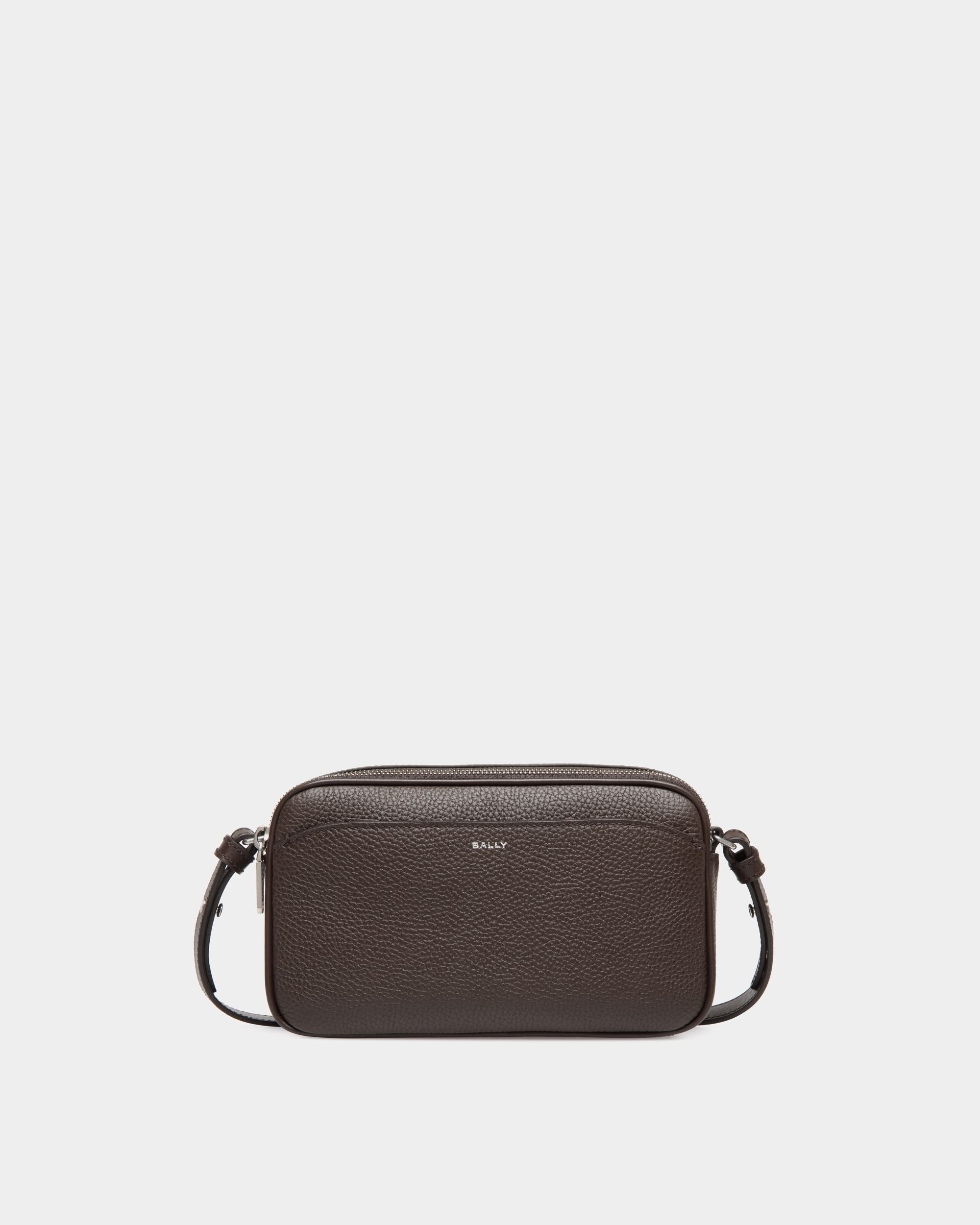 Oeden Crossbody Bag in Ebano Leather - Hombre - Bally - 01