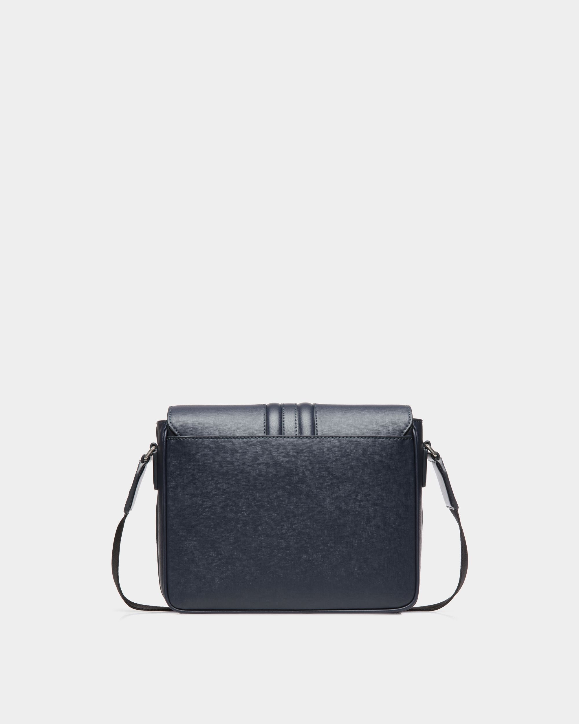 Mythos Crossbody Bag in Navy Blue Recycled Leather - Men's - Bally - 02
