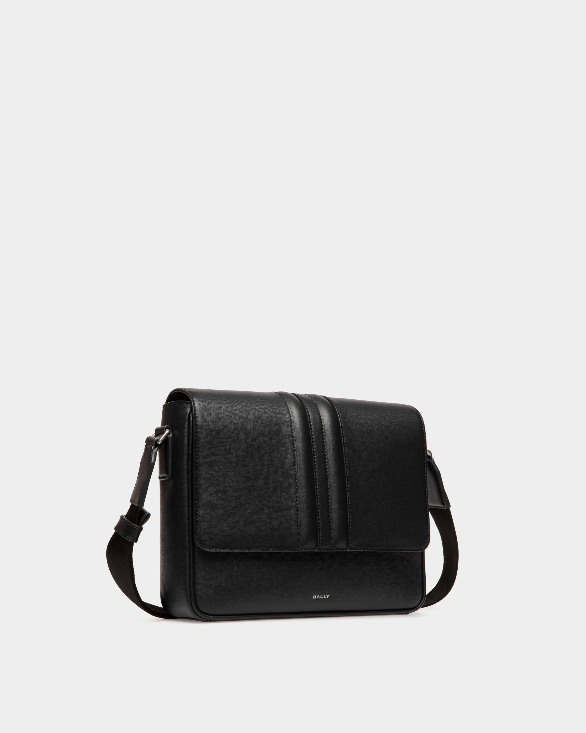 Bandolera Mythos De Piel Reciclada Negra - Hombre - Bally - 04