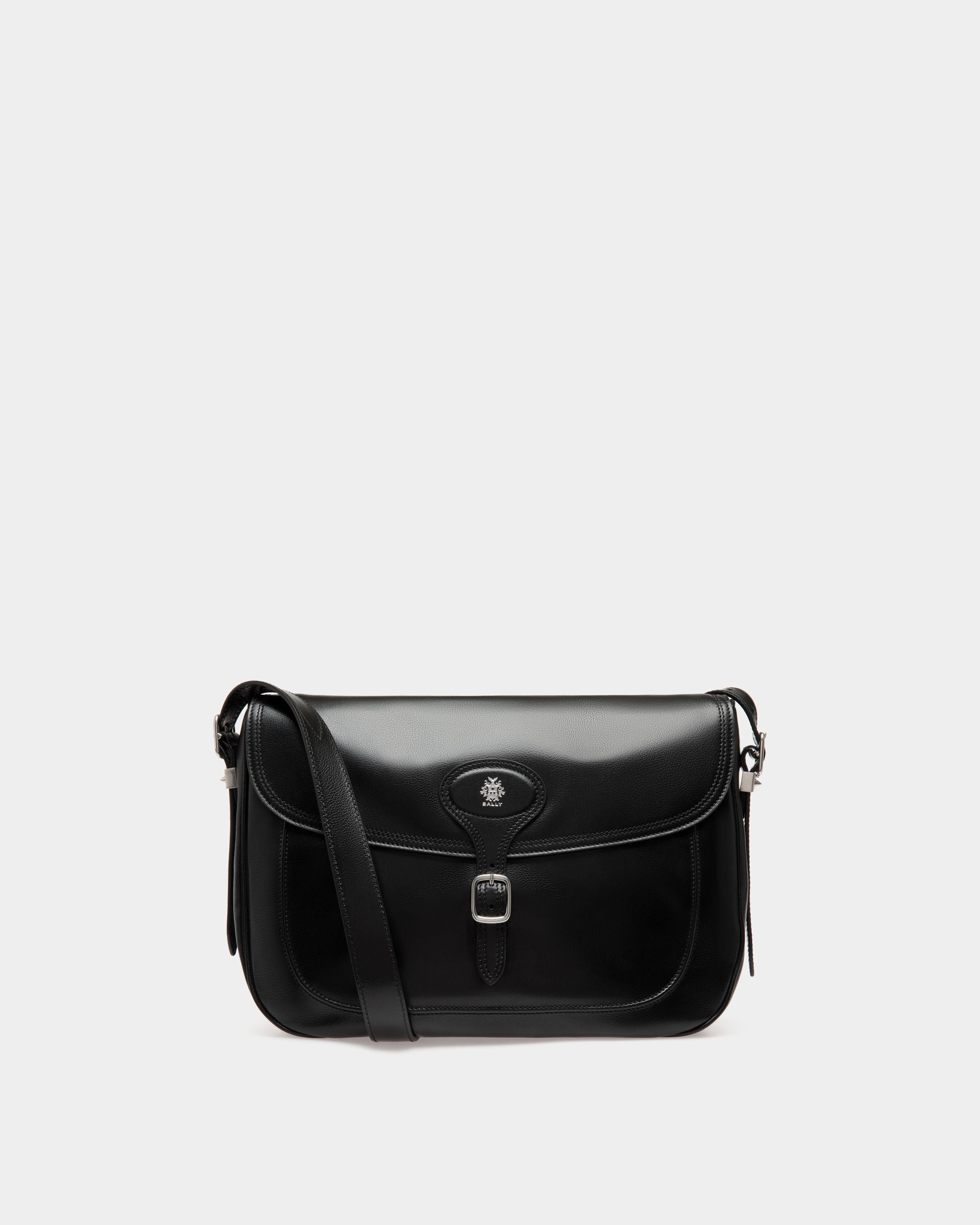 Beckett Crossbody Bag in Black Leather With Bally Studs - Men's - Bally - 01