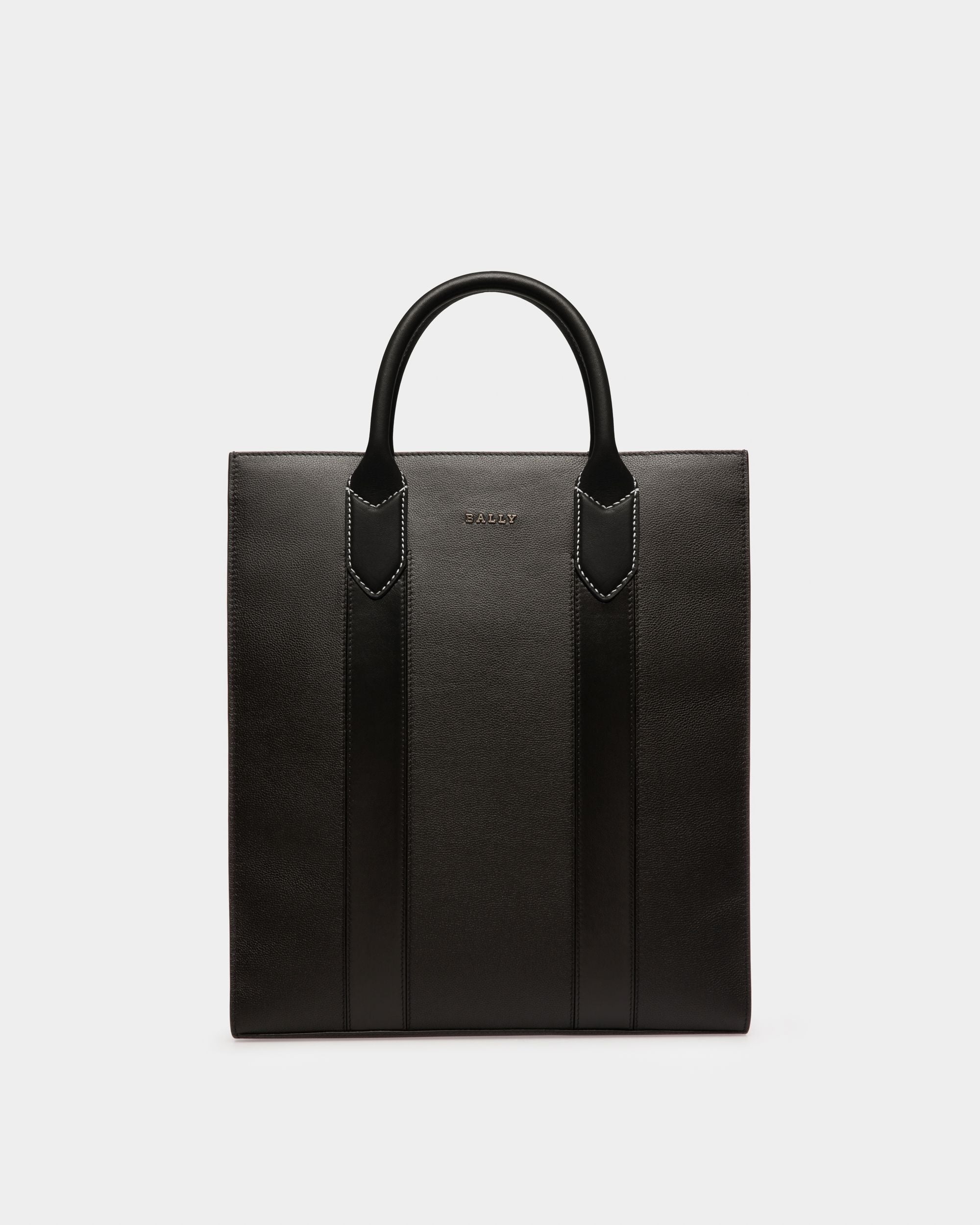Elmas Tote In Black Leather - Men's - Bally - 01