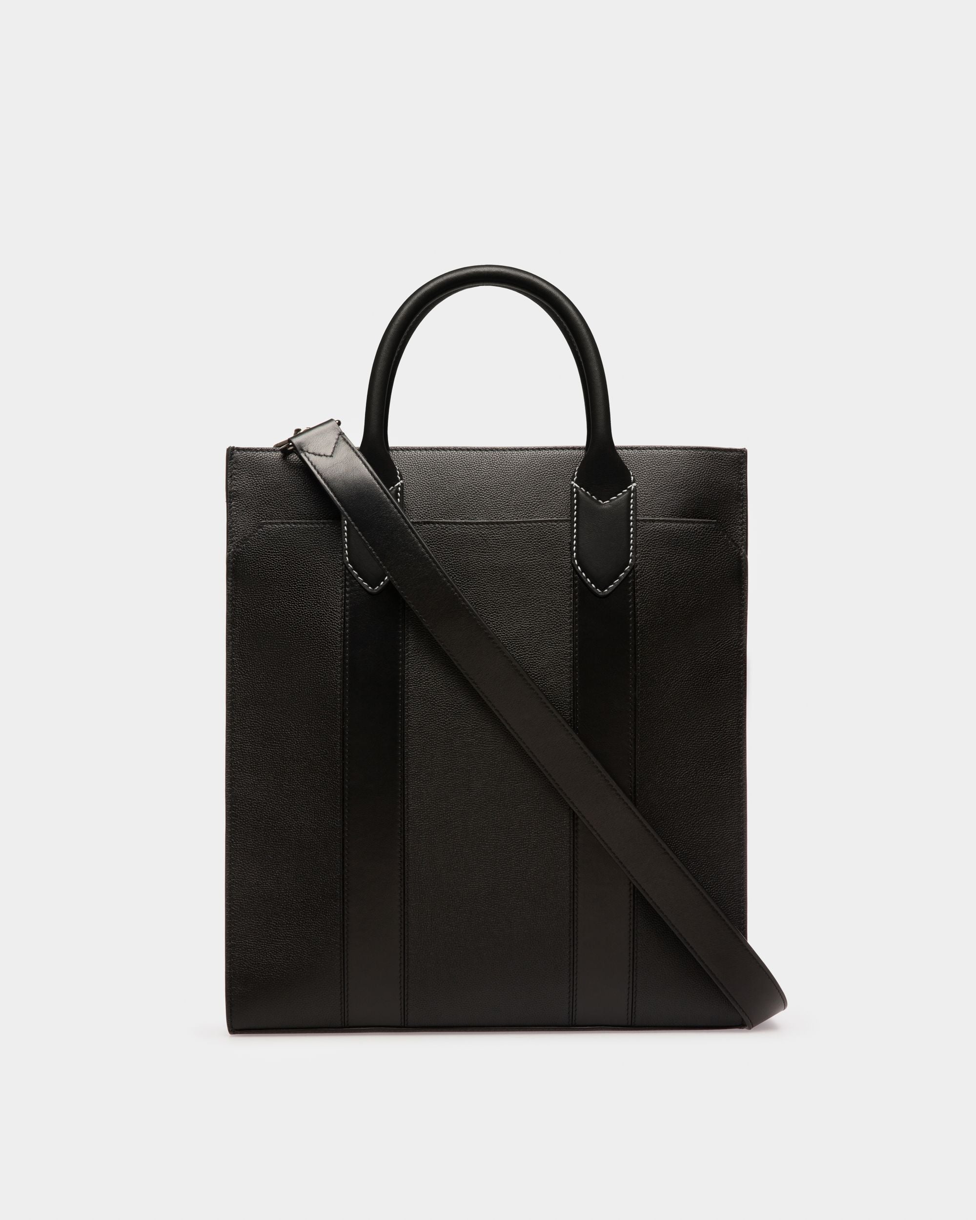 Elmas Tote In Black Leather - Men's - Bally - 02