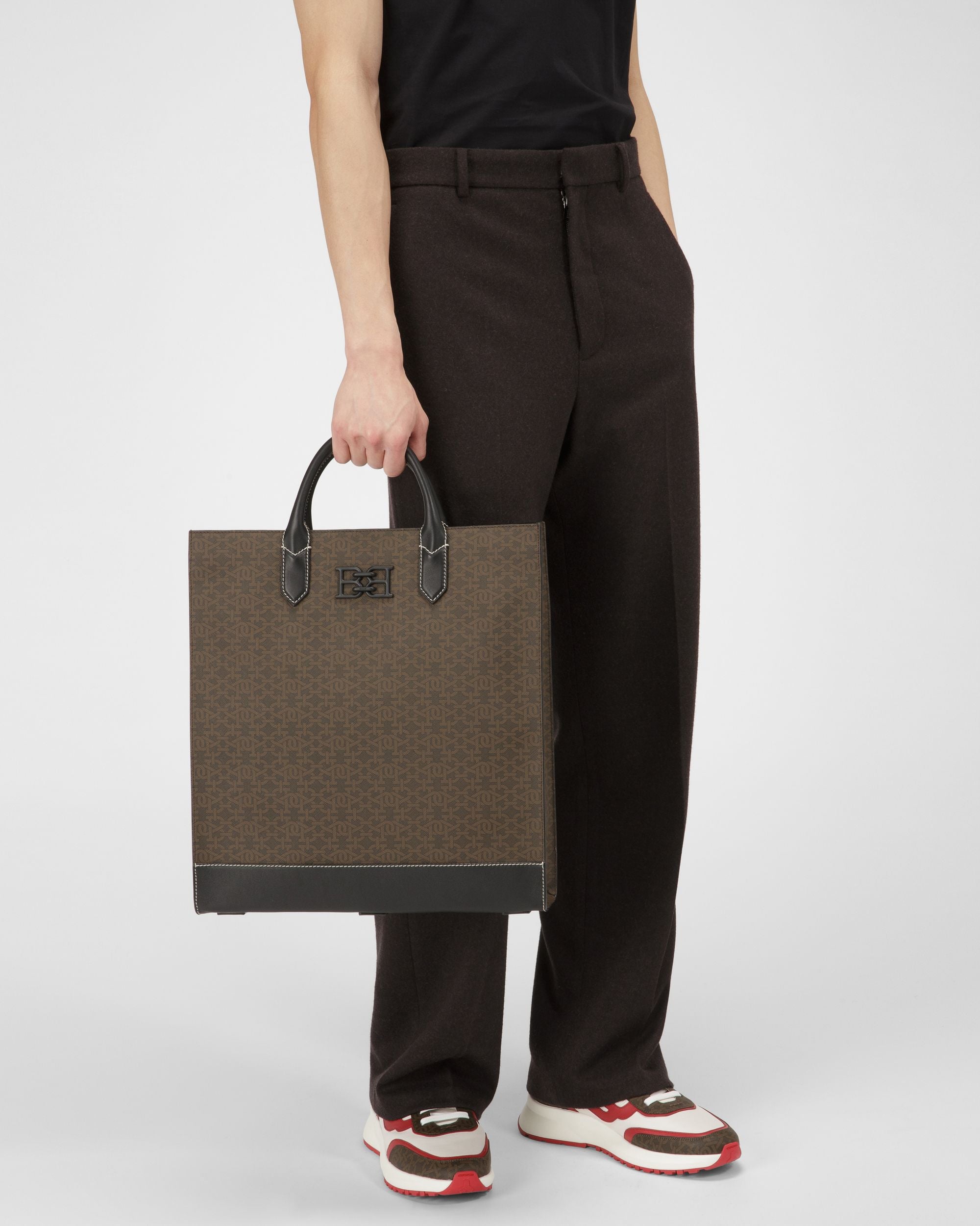 Celmas Bolso Tote De Tpu Y Piel De Color Marrón Y Negro - Hombre - Bally - 02