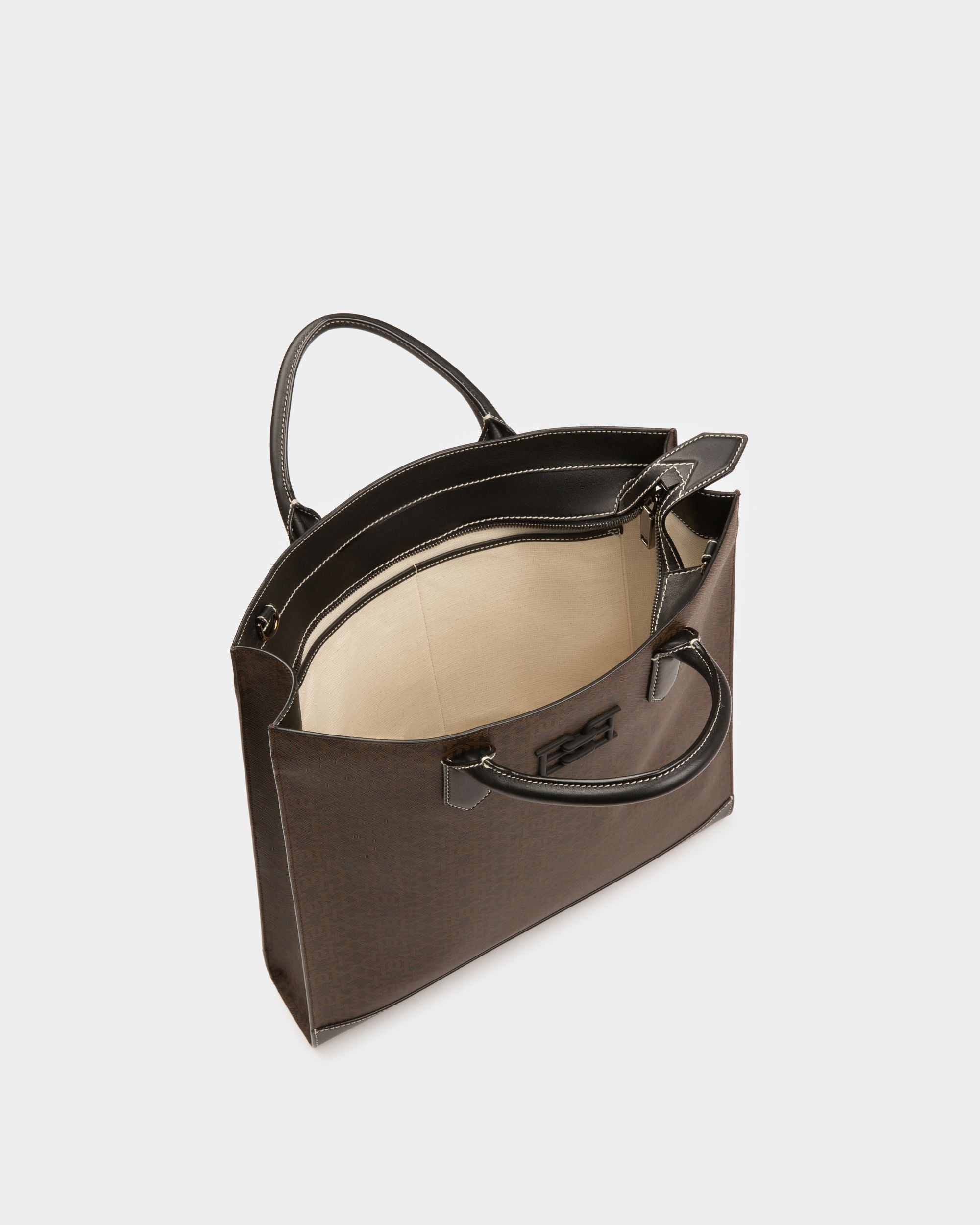 Celmas Bolso Tote De Tpu Y Piel De Color Marrón Y Negro - Hombre - Bally - 03