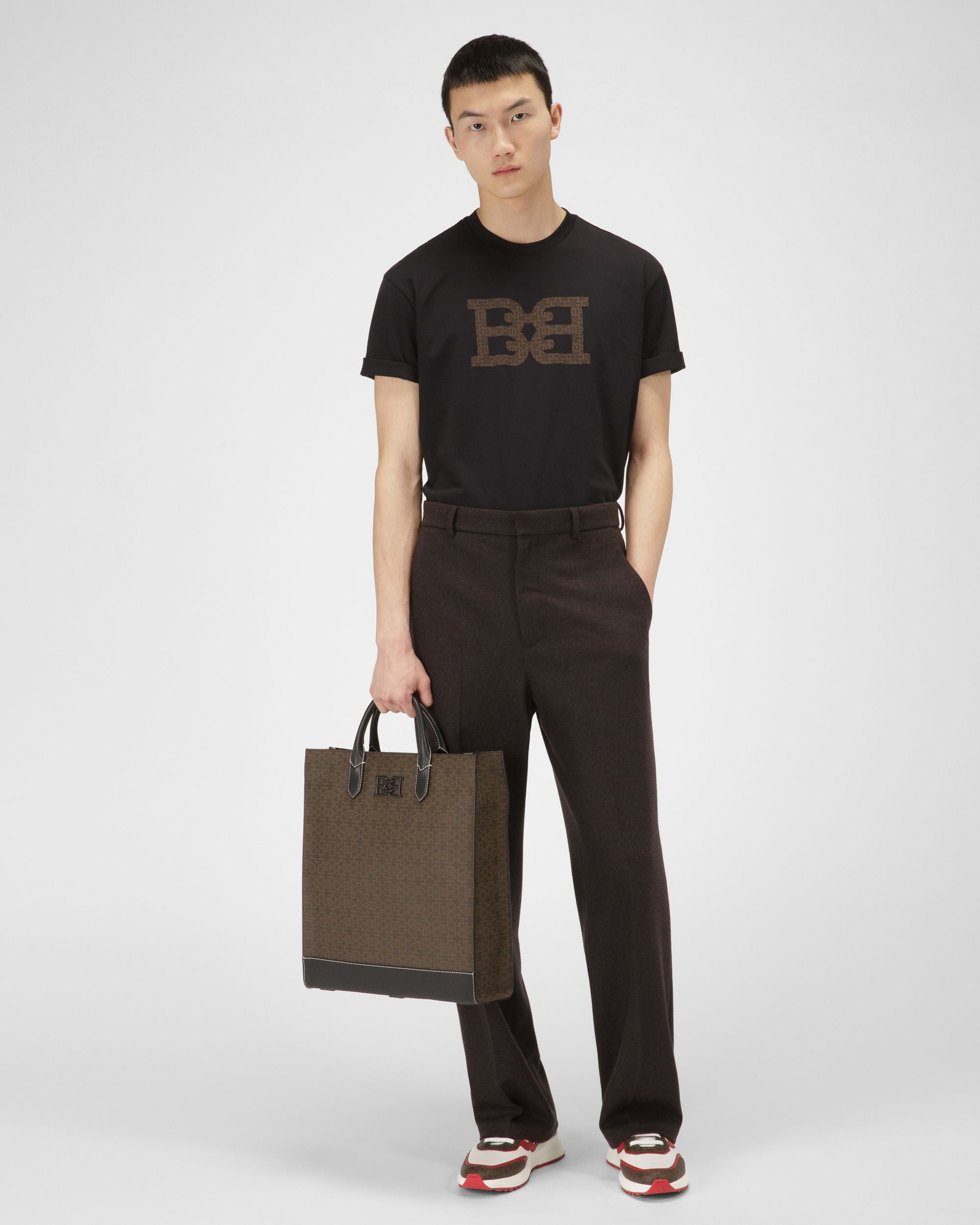 Celmas Bolso Tote De Tpu Y Piel De Color Marrón Y Negro - Hombre - Bally - 06