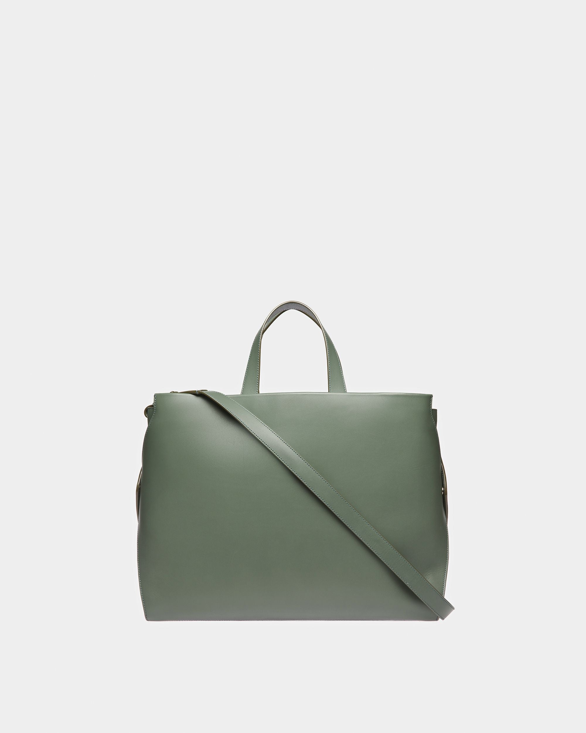 Arbona Leather Tote In Sage - Men's - Bally - 04