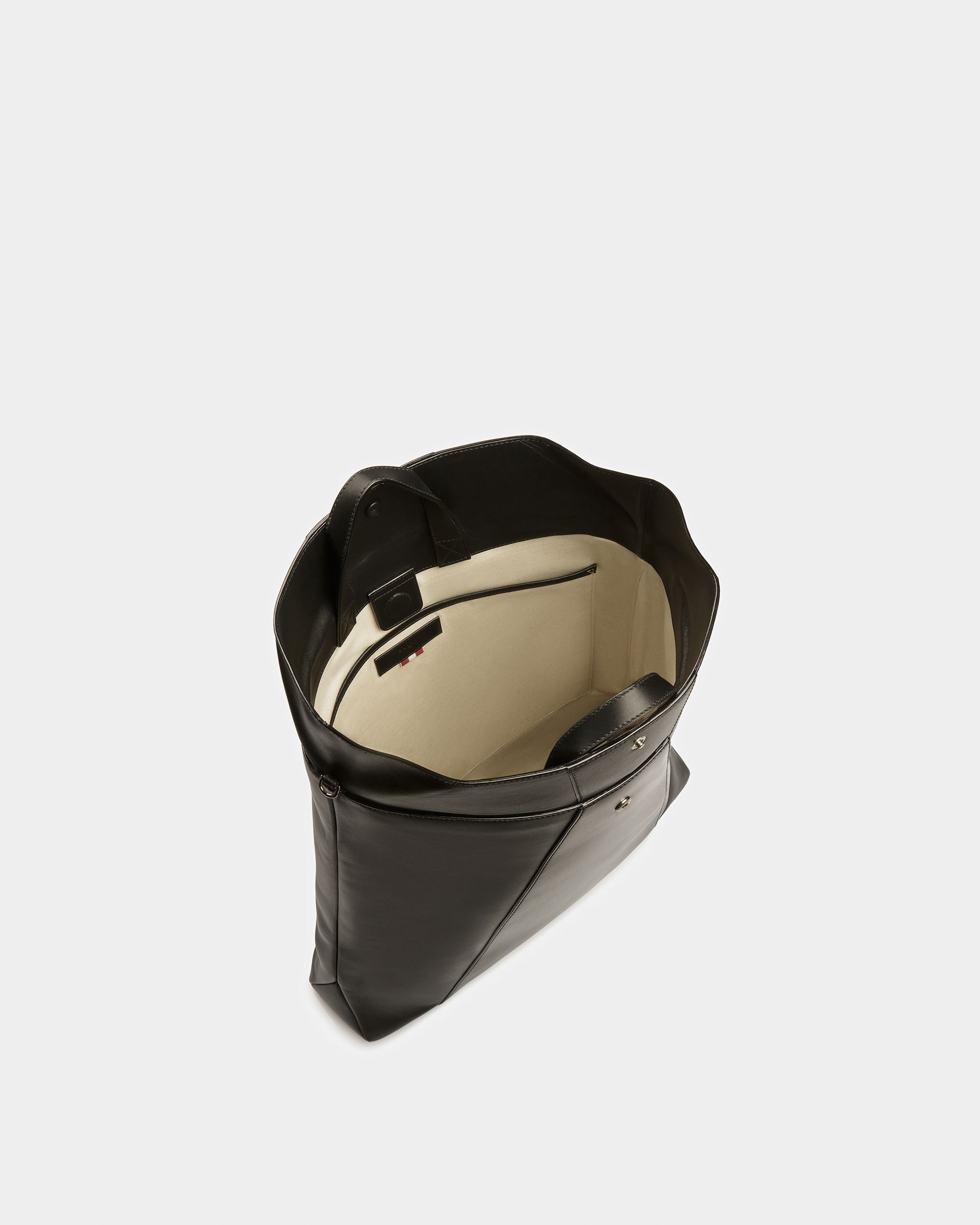 Ashy Bolso Tote De Piel En Negro - Hombre - Bally - 04