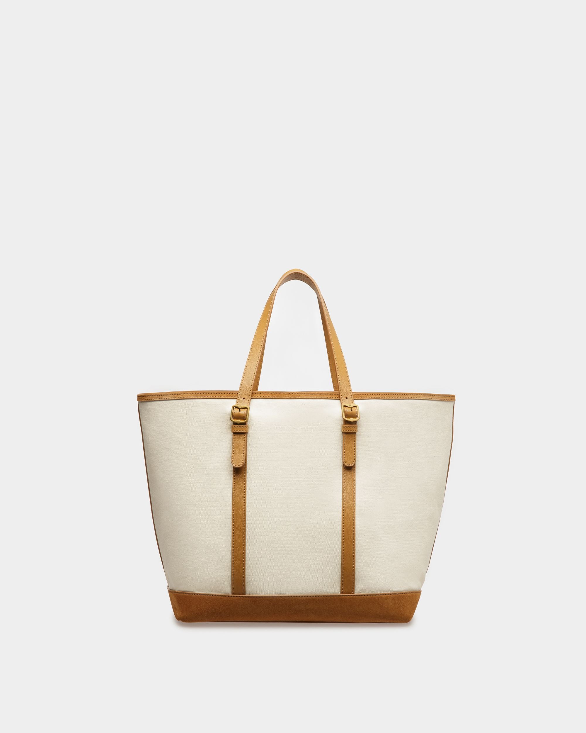 Tote Bag Gare De Tela Color Natural Y Desierto - Hombre - Bally - 03