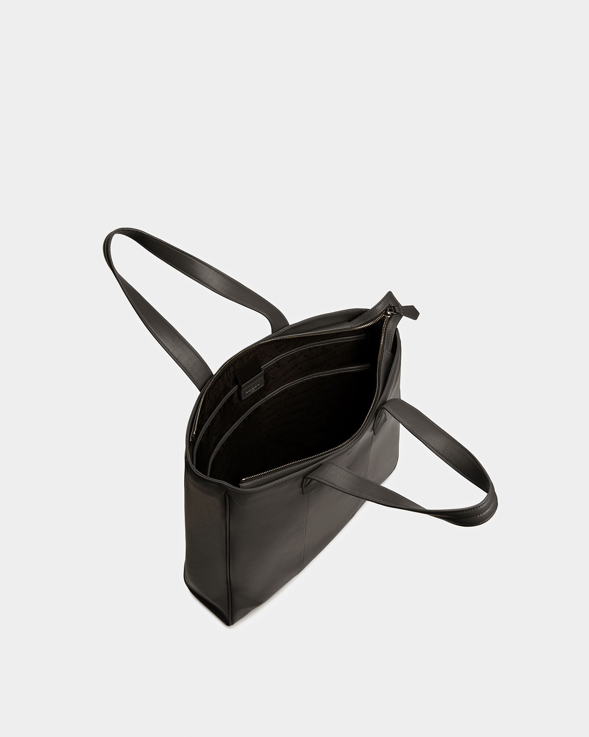 Arienn Bolso Tote De Piel En Negro - Hombre - Bally - 04