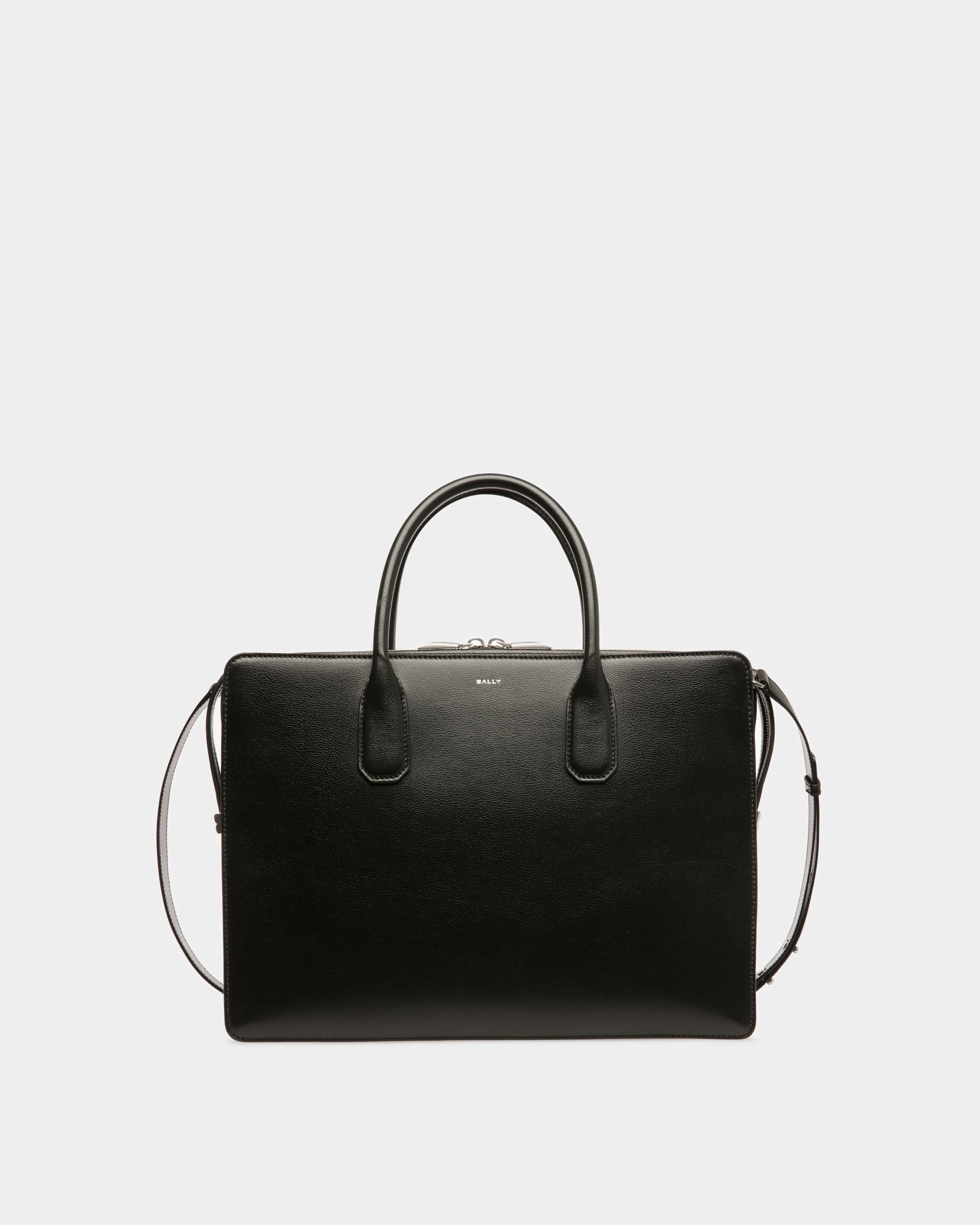 Bolso Tote Banque De Piel En Negro - Hombre - Bally - 01