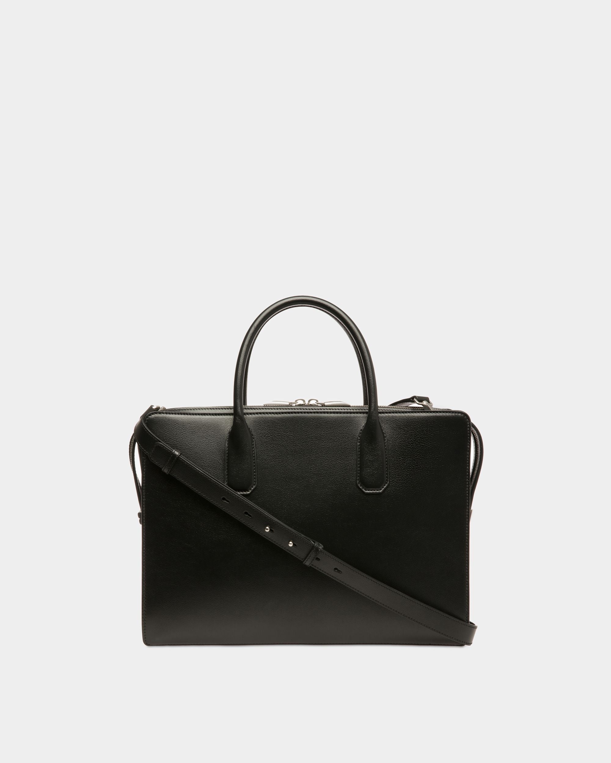 Bolso Tote Banque De Piel En Negro - Hombre - Bally - 02