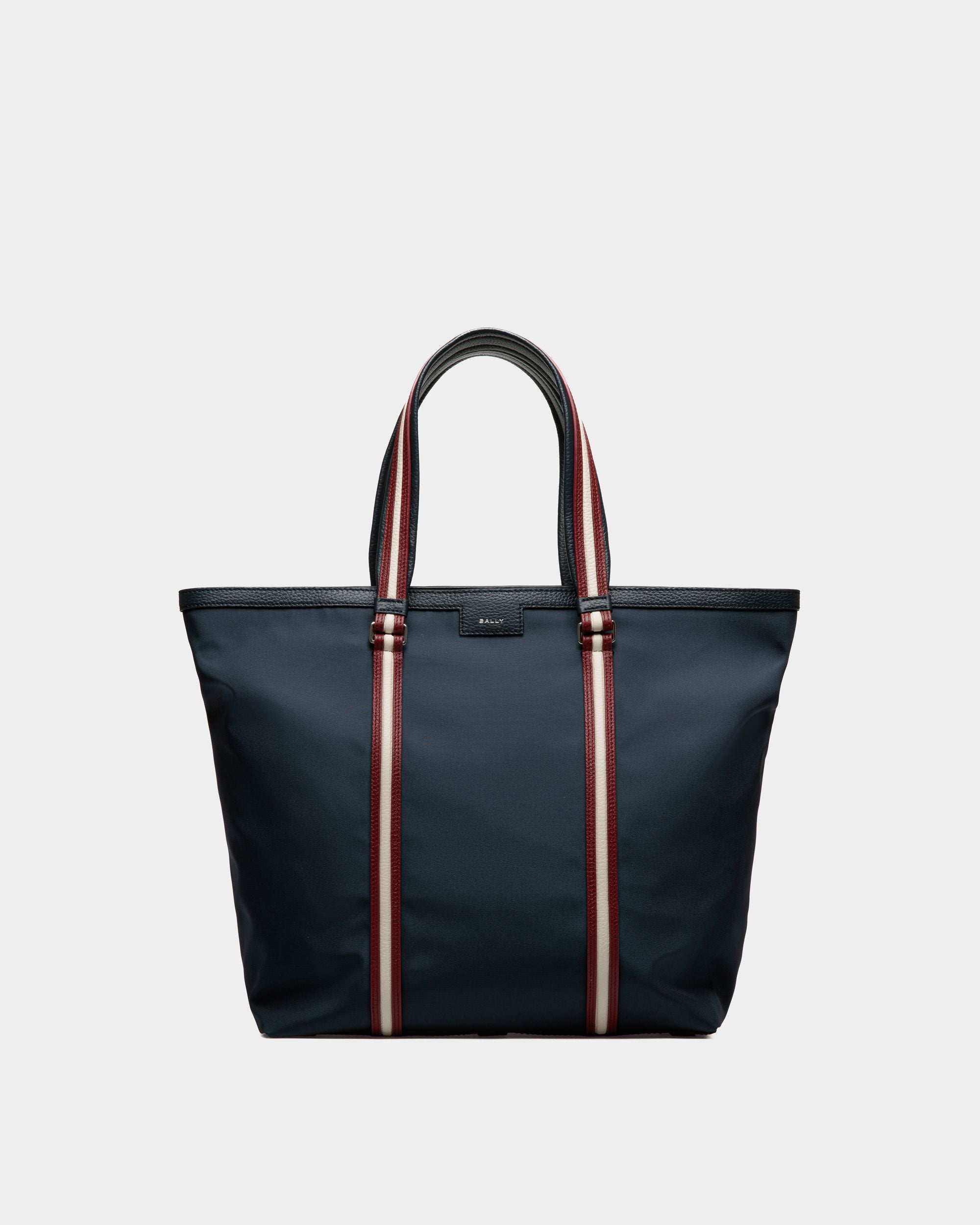 Code Tote In Blue Nylon - Men's - Bally - 01