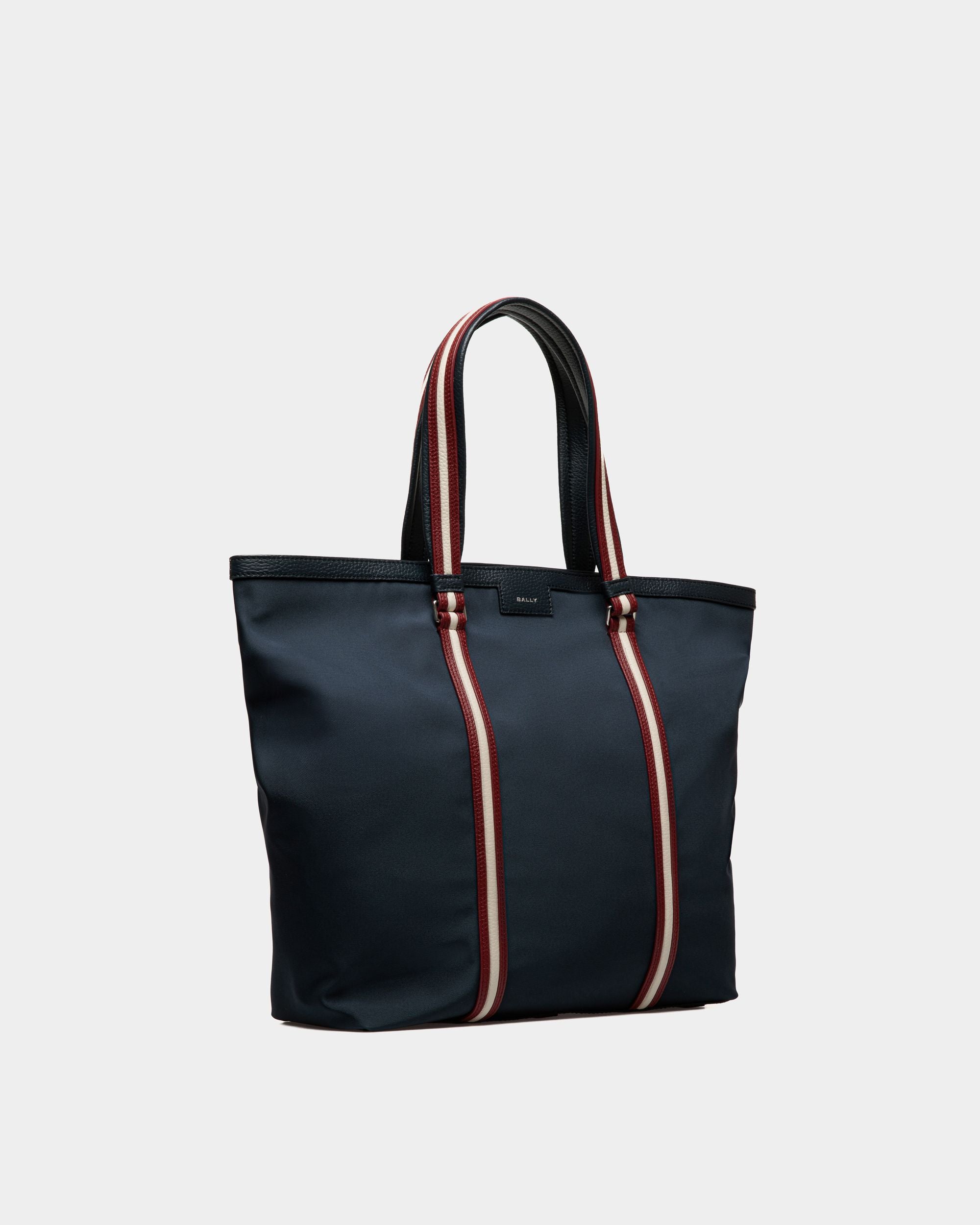 Code Tote In Blue Nylon - Men's - Bally - 03