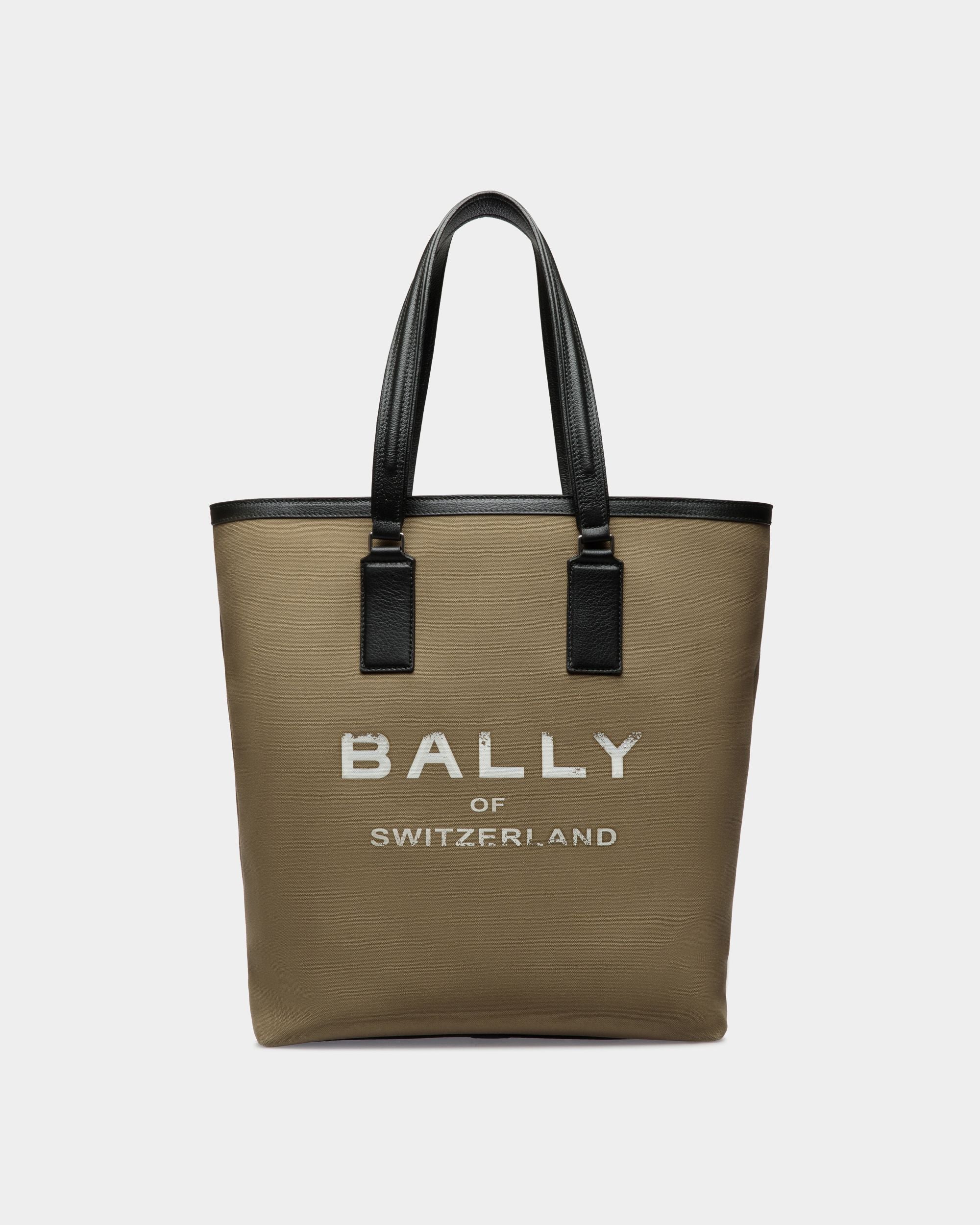 Bolso Tote Arkle De Lona Caqui - Hombre - Bally - 01