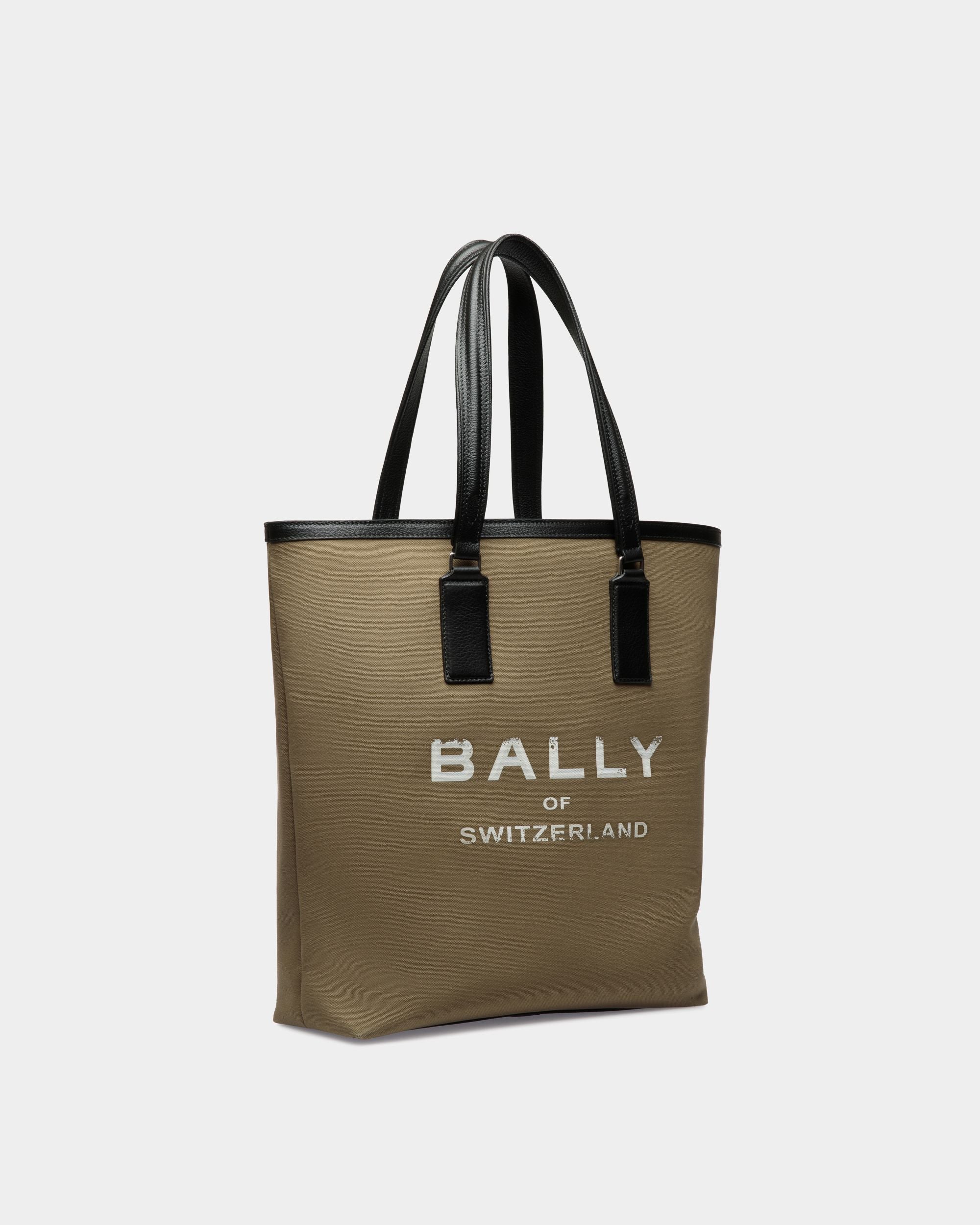 Bolso Tote Arkle De Lona Caqui - Hombre - Bally - 03