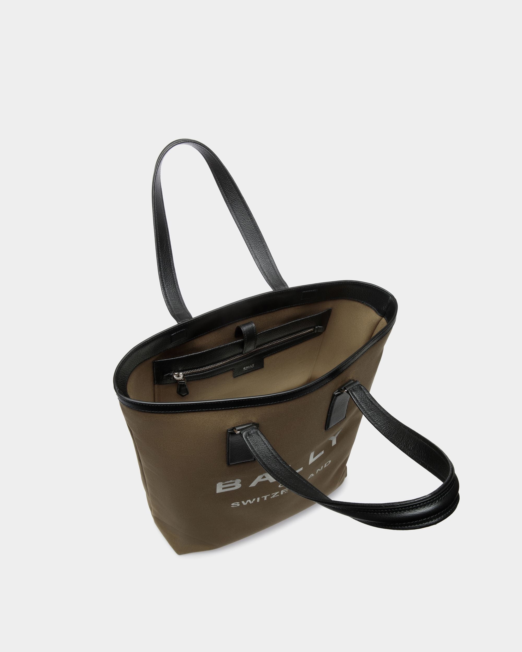 Bolso Tote Arkle De Lona Caqui - Hombre - Bally - 04