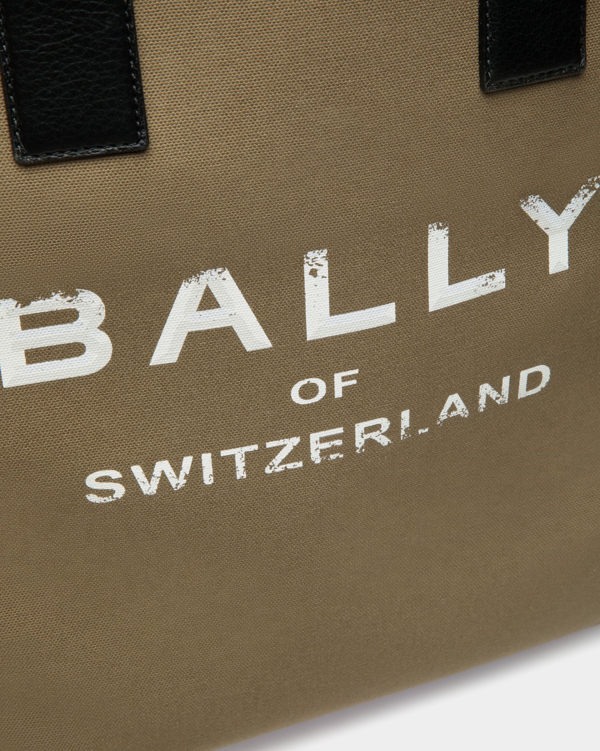 Bolso Tote Arkle De Lona Caqui - Hombre - Bally - 05