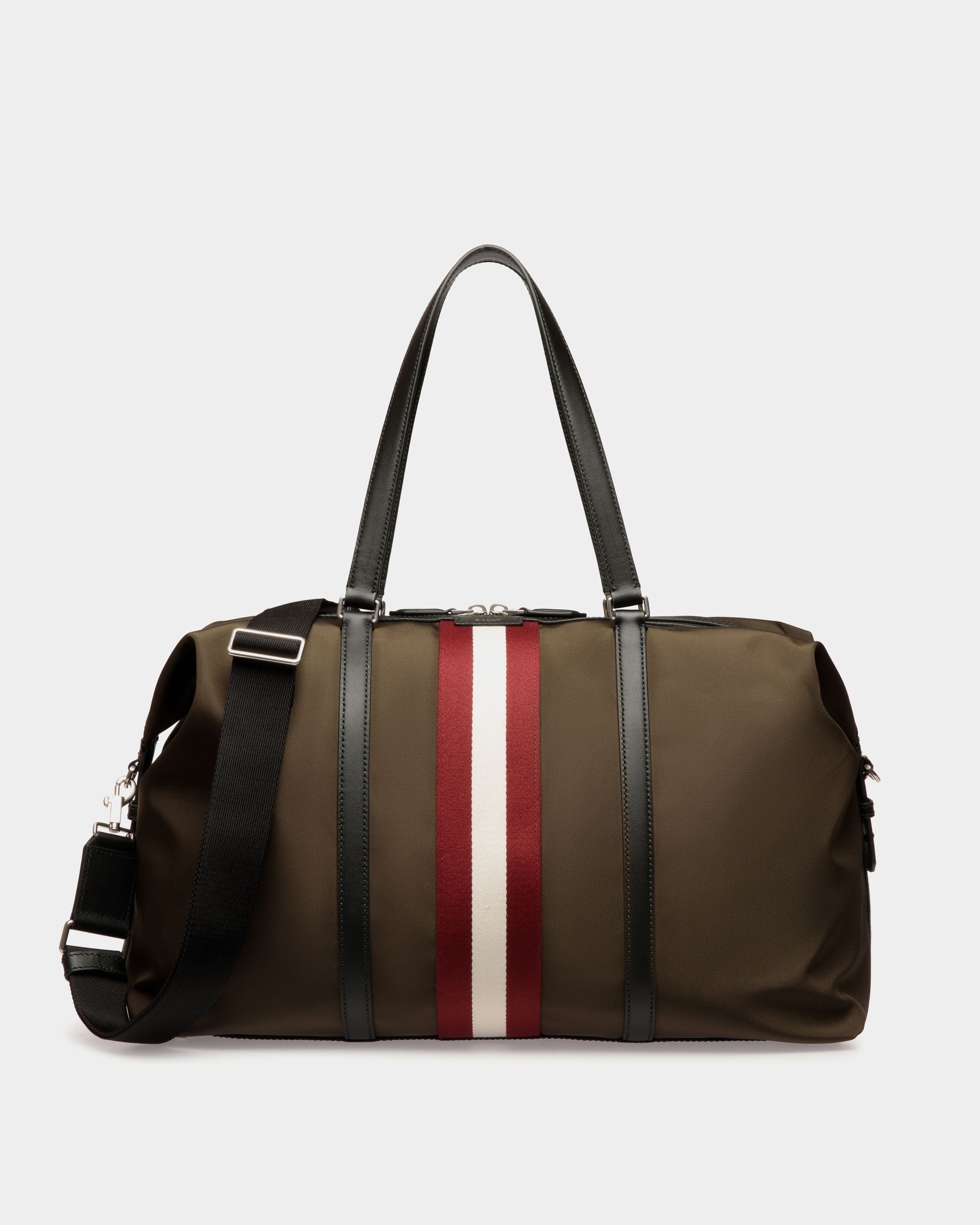 Bolso De Fin De Semana Code De Nailon Military Green - Hombre - Bally - 01