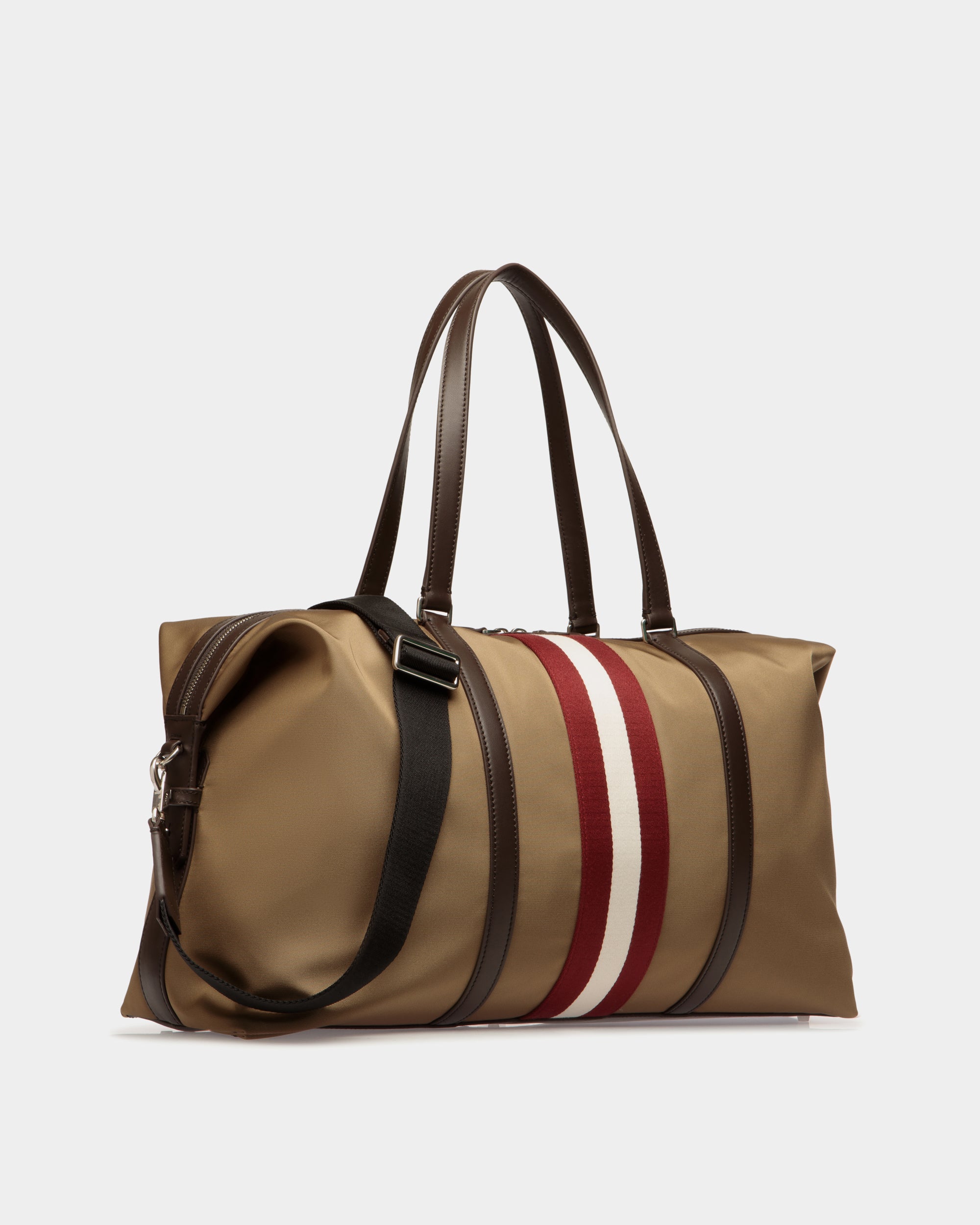 Bolso De Fin De Semana Code De Nailon Camel - Hombre - Bally - 04