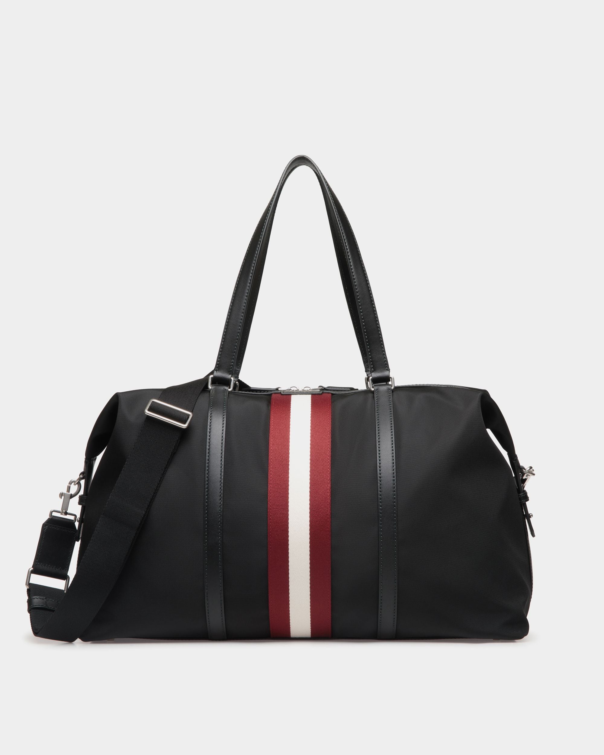 Bolso De Fin De Semana Code De Nailon Negro - Hombre - Bally - 01