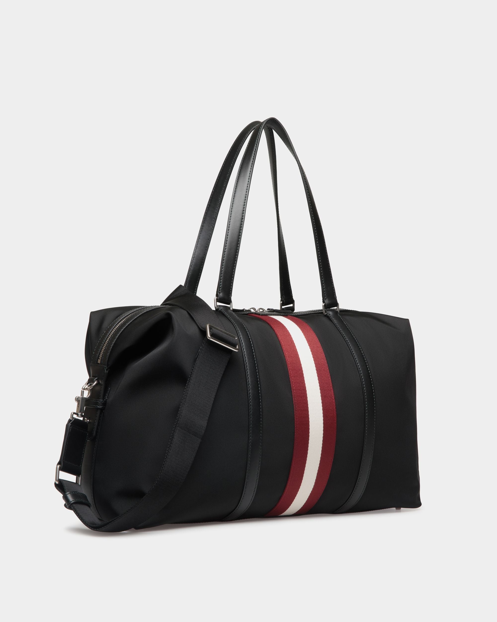Bolso De Fin De Semana Code De Nailon Negro - Hombre - Bally - 04