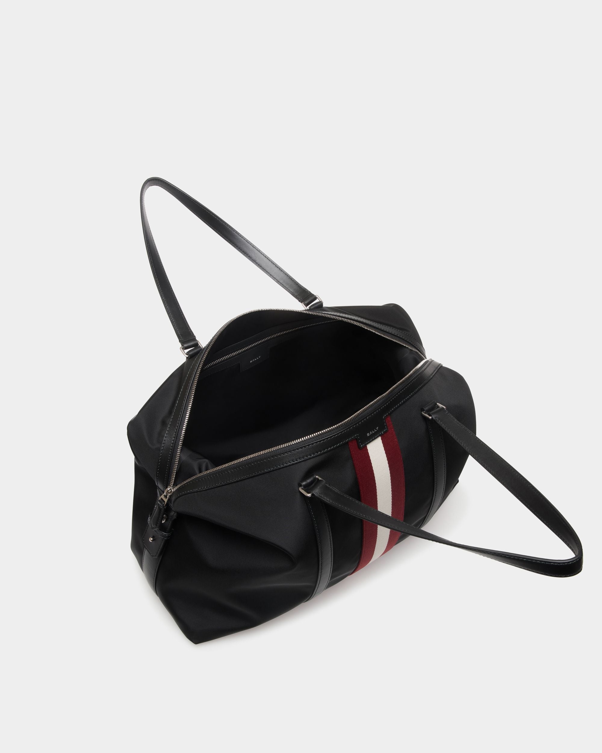 Bolso De Fin De Semana Code De Nailon Negro - Hombre - Bally - 05