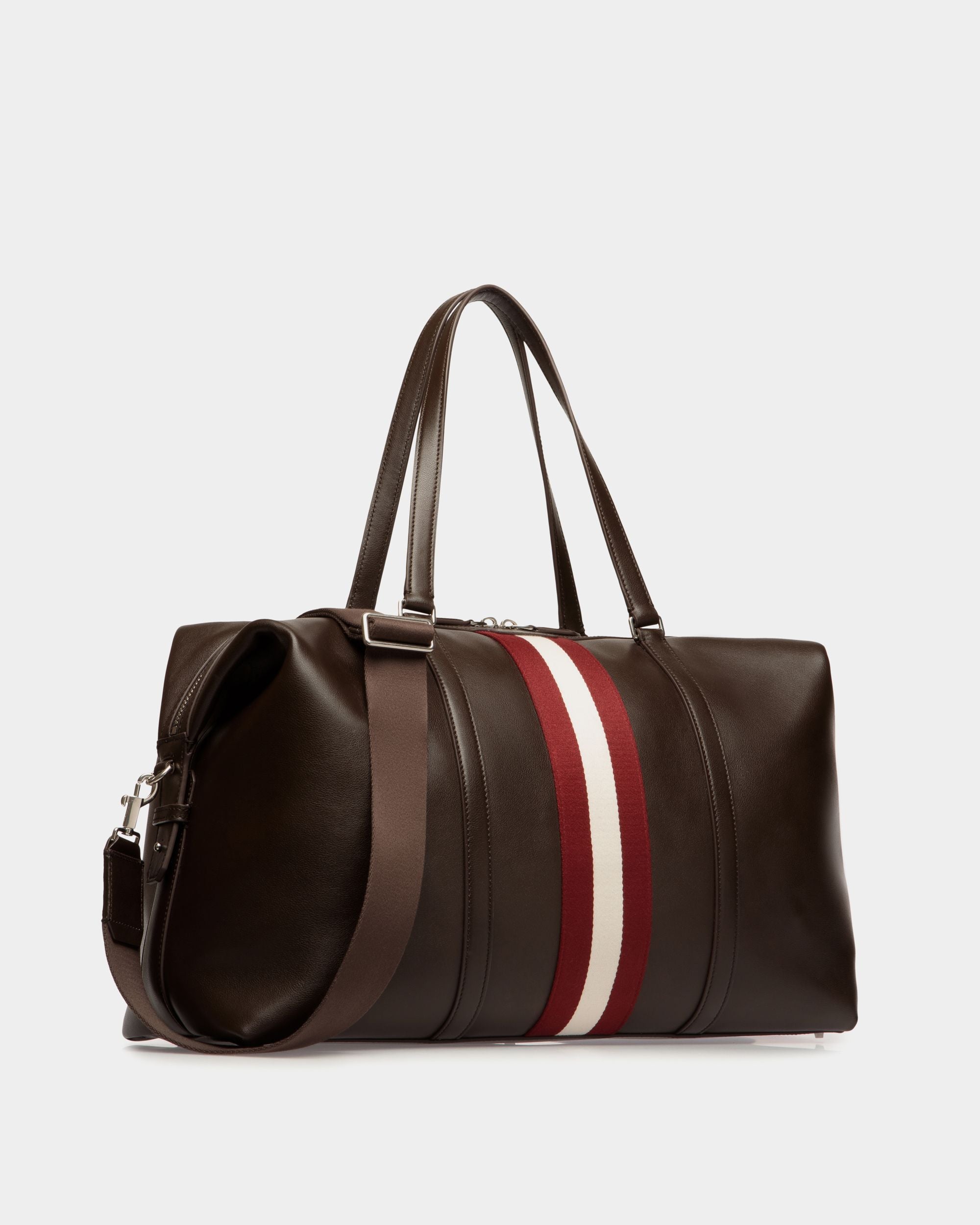Bolso De Fin De Semana Code De Piel Ébano - Hombre - Bally - 04