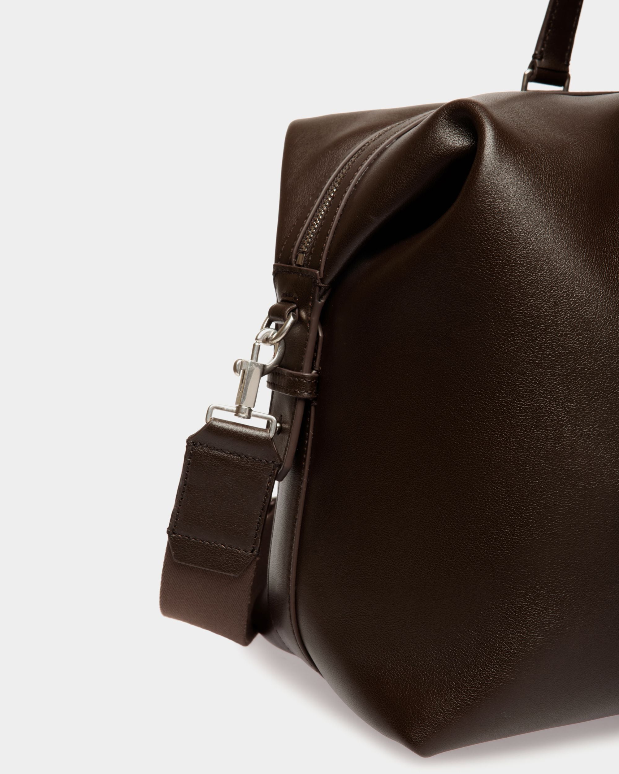 Bolso De Fin De Semana Code De Piel Ébano - Hombre - Bally - 06