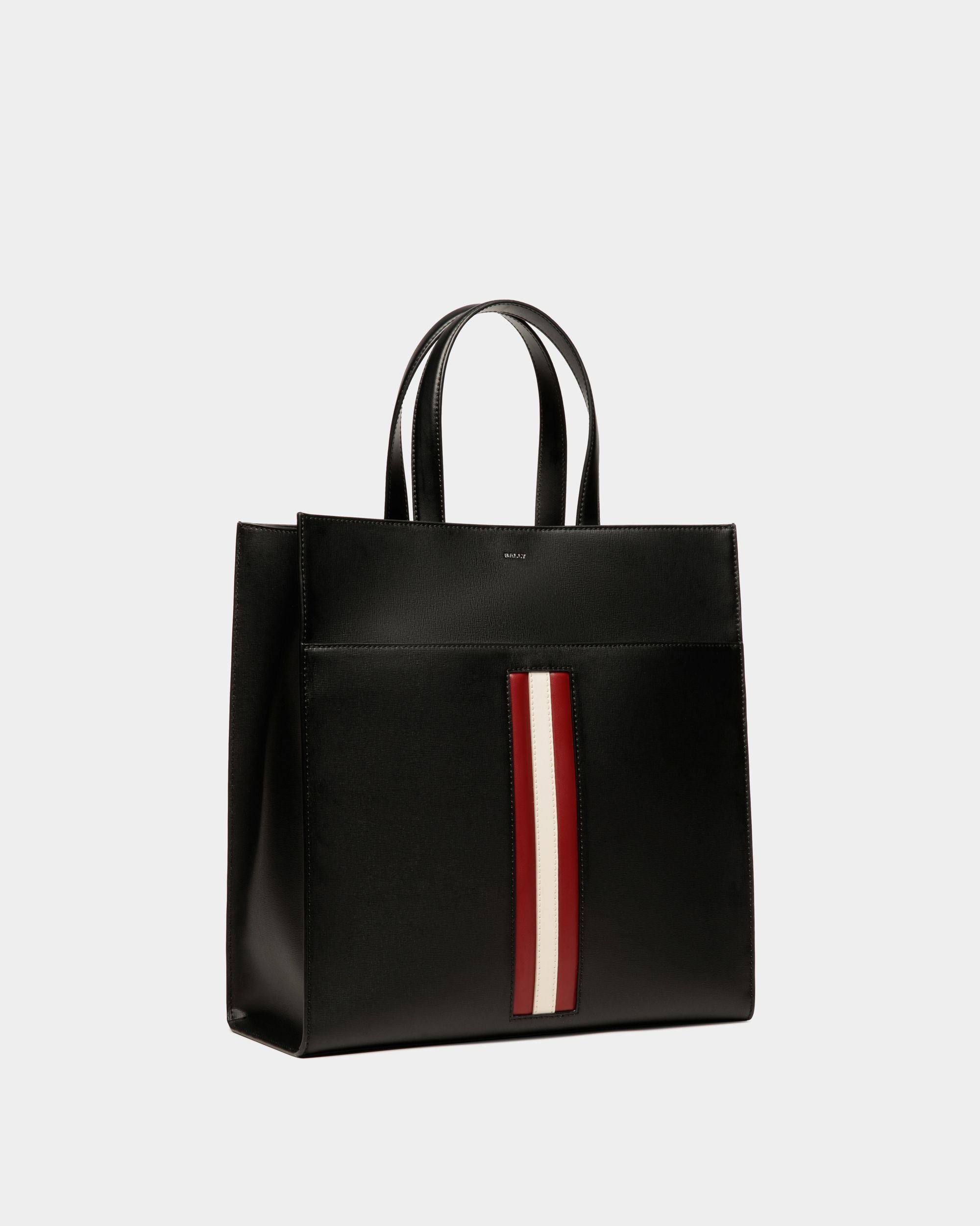 Bolso Tote Mythos De Piel Reciclada Negra - Hombre - Bally - 03