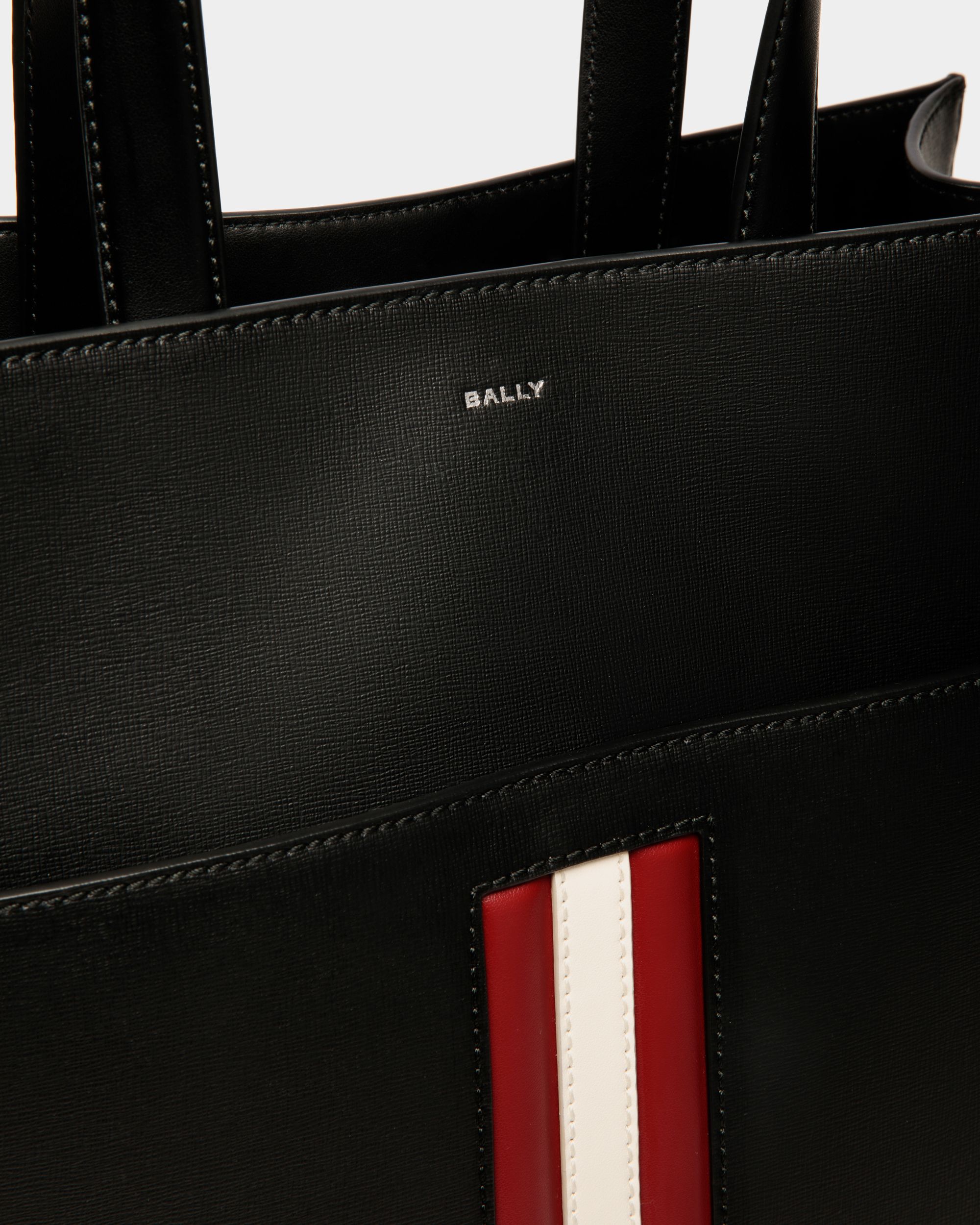 Bolso Tote Mythos De Piel Reciclada Negra - Hombre - Bally - 04