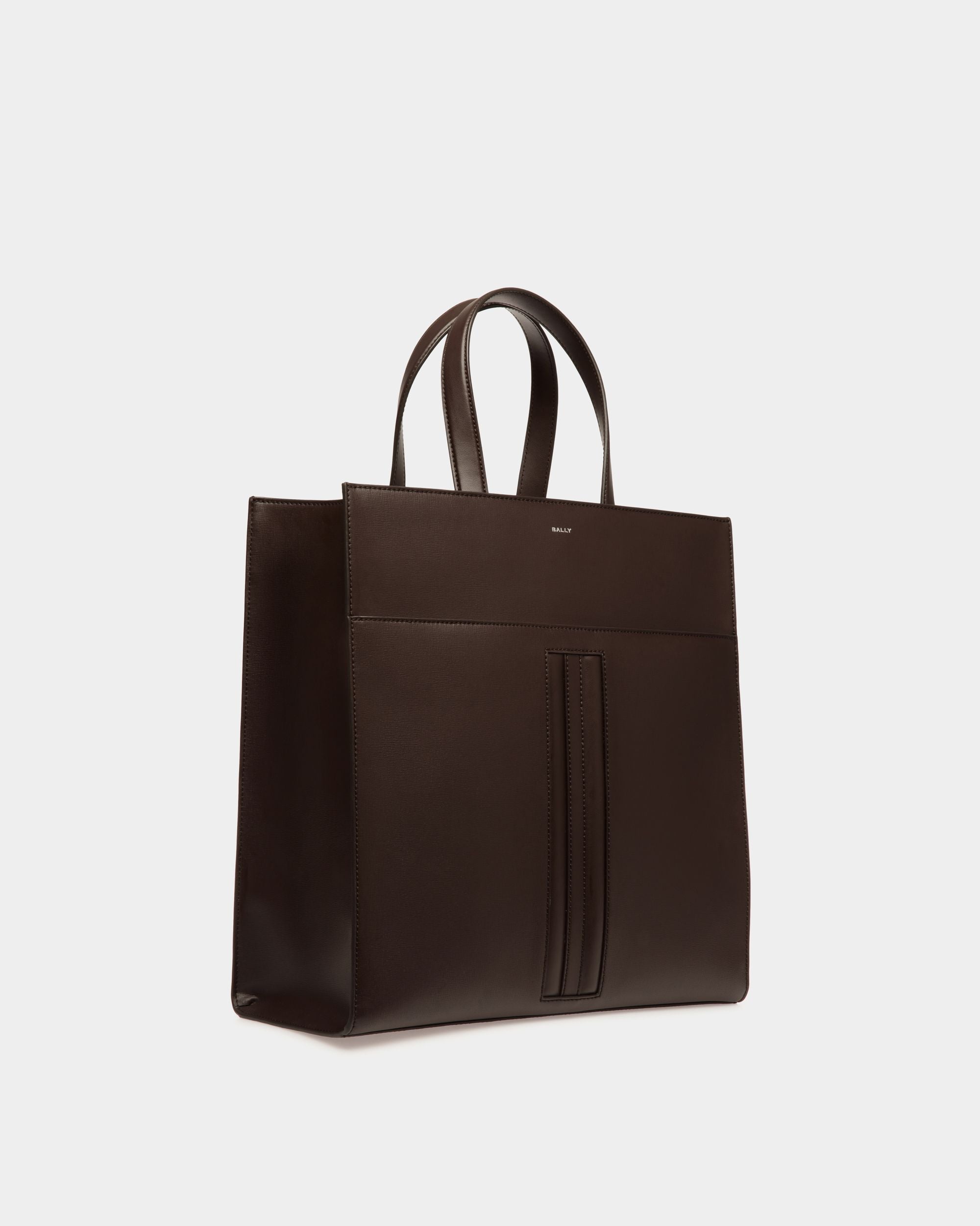 Bolso Tote Mythos De Piel Reciclada Ébano - Hombre - Bally - 04