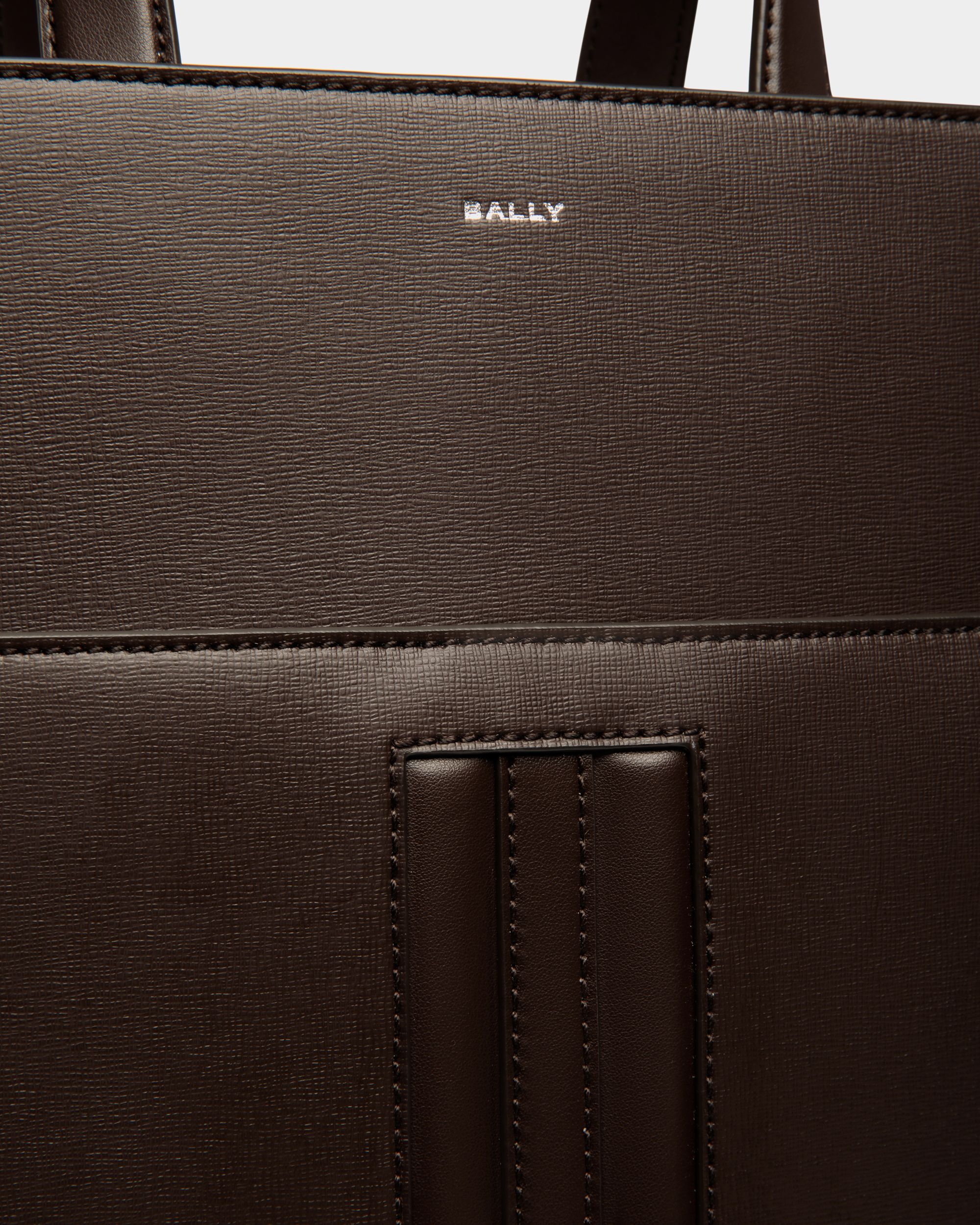 Mythos Tote in Ebano Recycled Leather - Hombre - Bally - 02