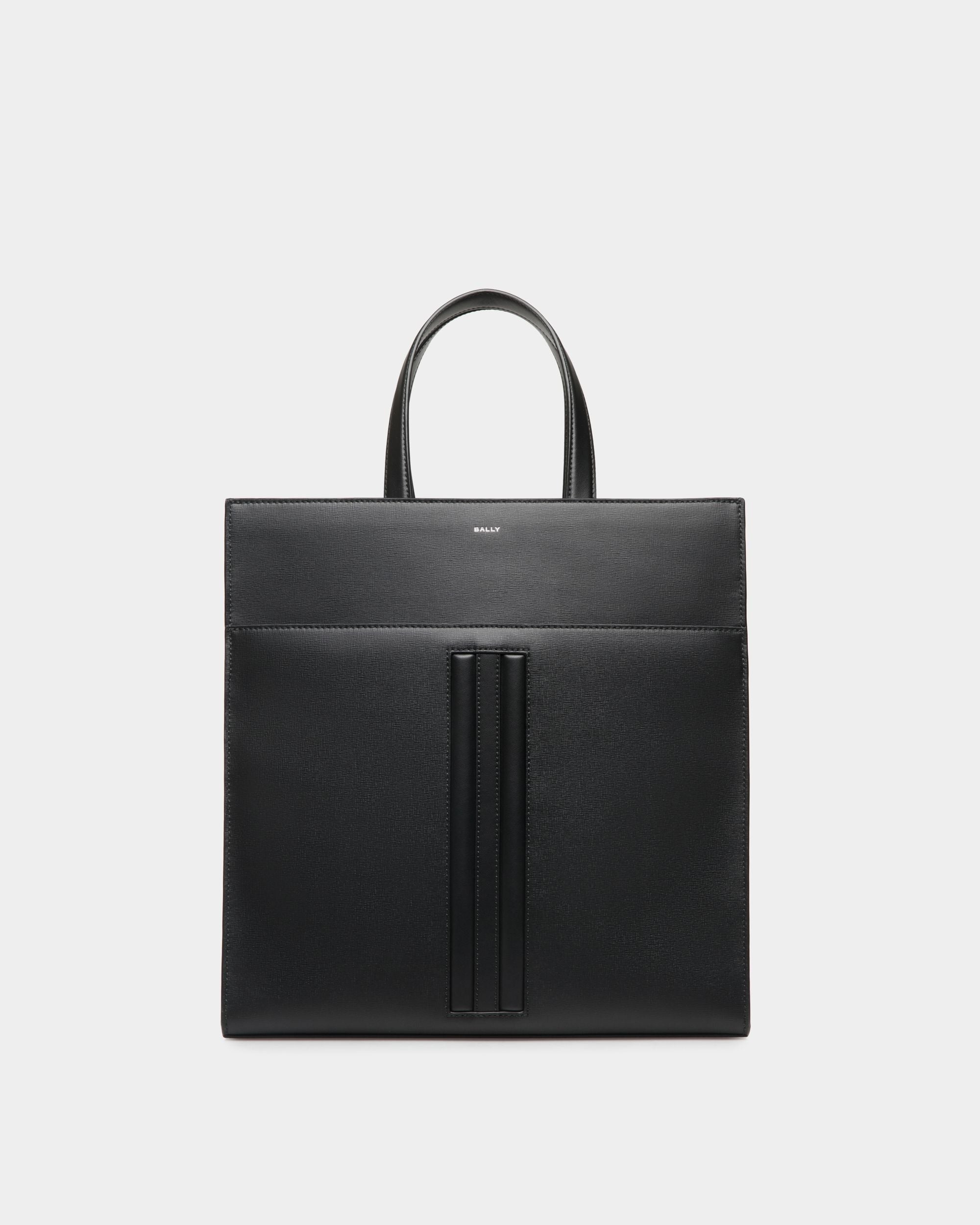 Bolso Tote Mythos De Piel Reciclada Negra - Hombre - Bally - 01