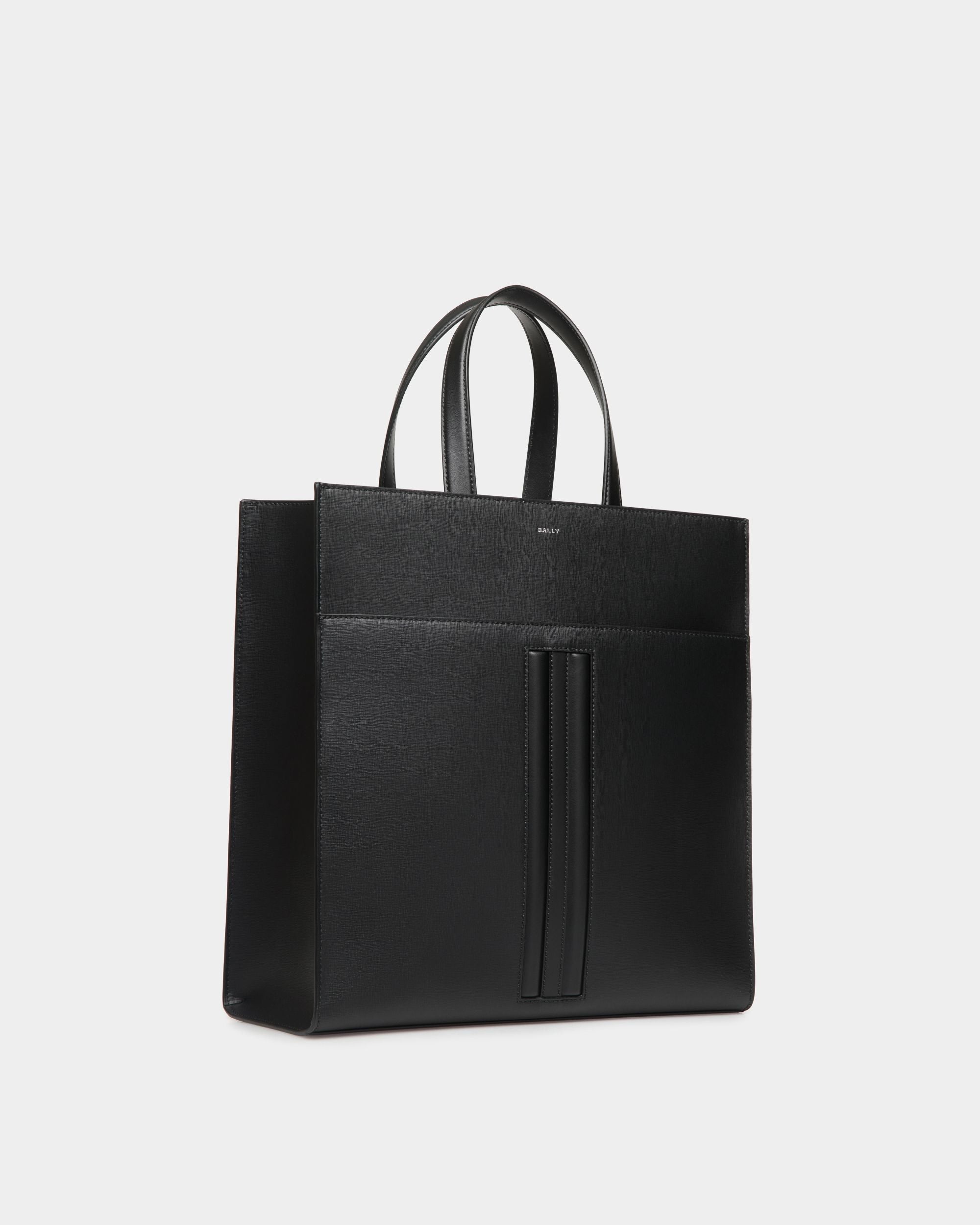 Bolso Tote Mythos De Piel Reciclada Negra - Hombre - Bally - 03