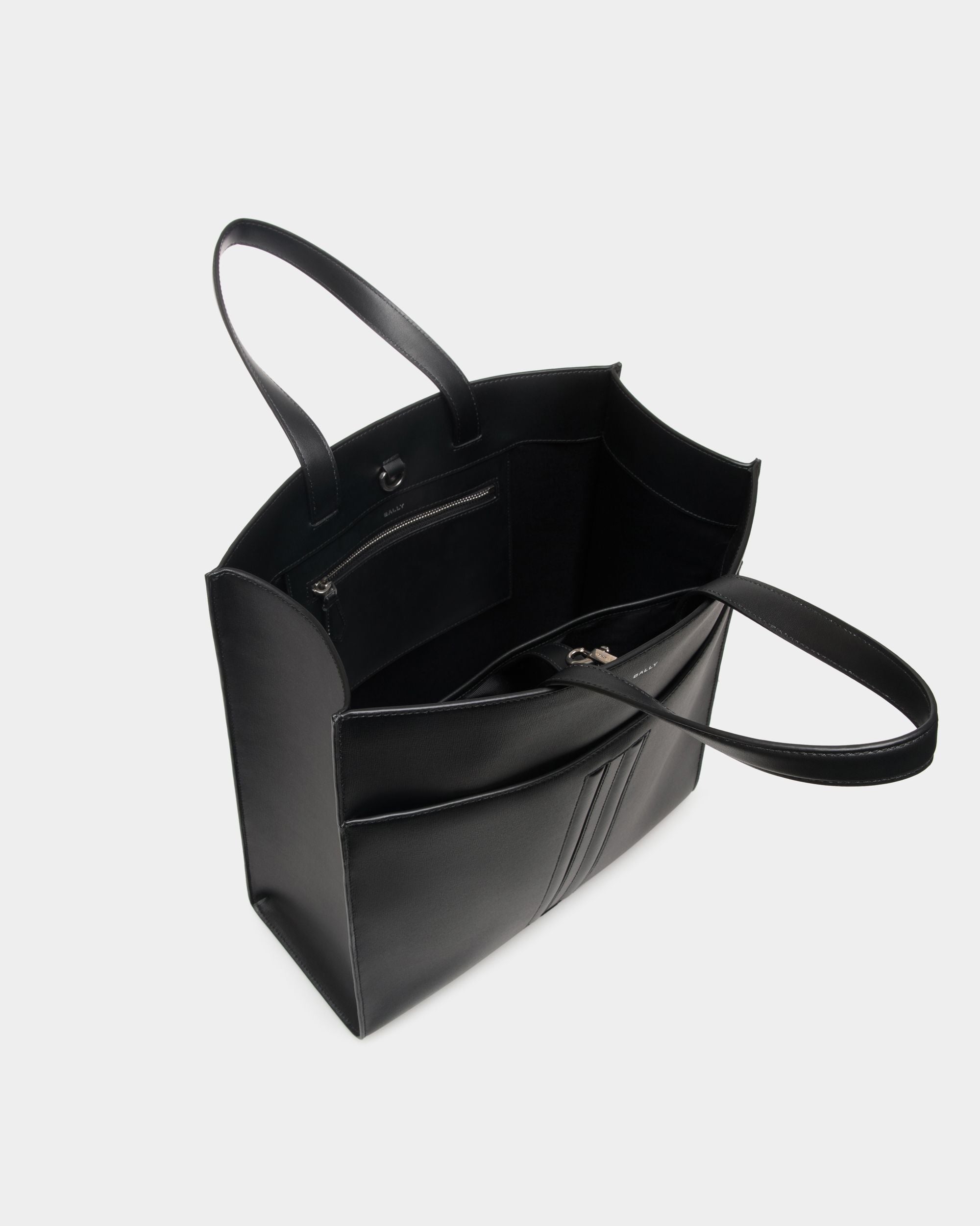 Bolso Tote Mythos De Piel Reciclada Negra - Hombre - Bally - 04