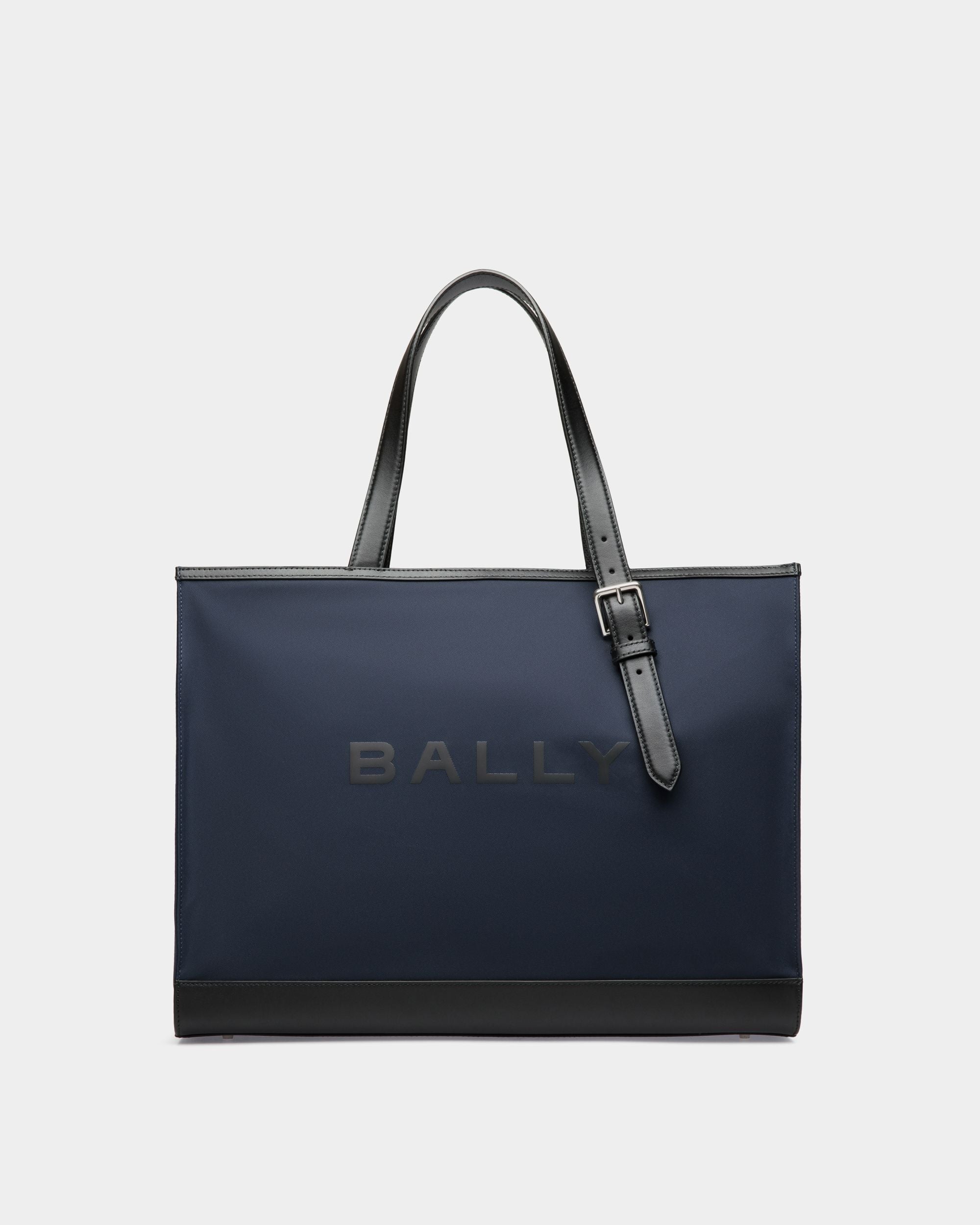 Bar Totes In Blue Nylon - Men's - Bally - 01