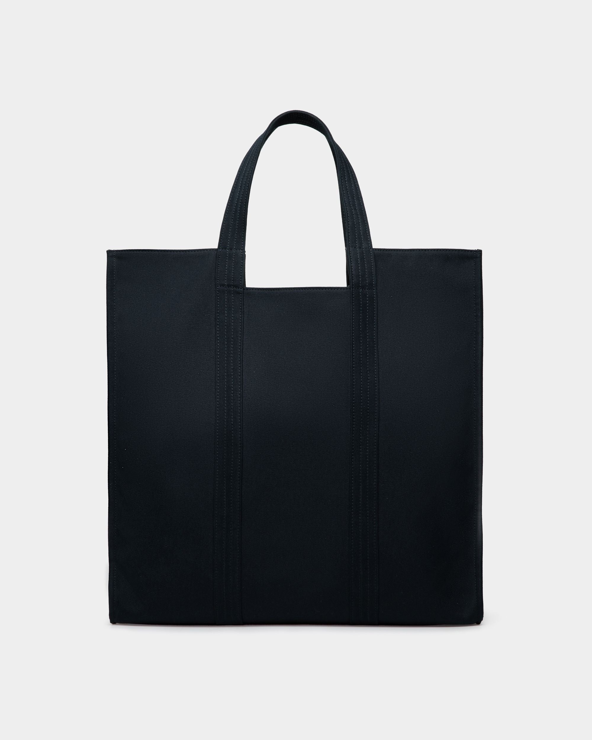 Bolso Tote Easy Bally En Lona De Algodón Navy Blue Para Hombre - Hombre - Bally - 02