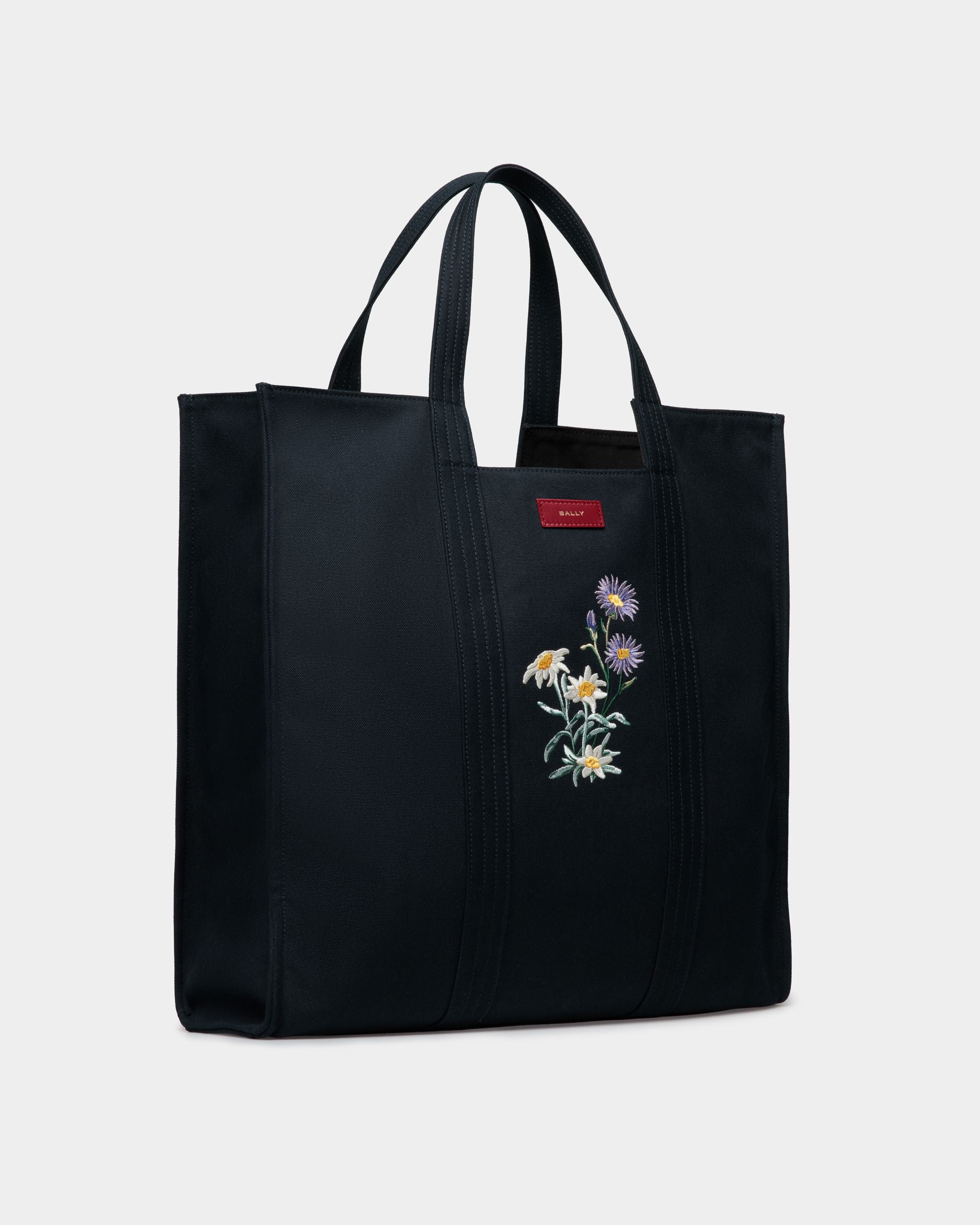 Bolso Tote Easy Bally En Lona De Algodón Navy Blue Para Hombre - Hombre - Bally - 03