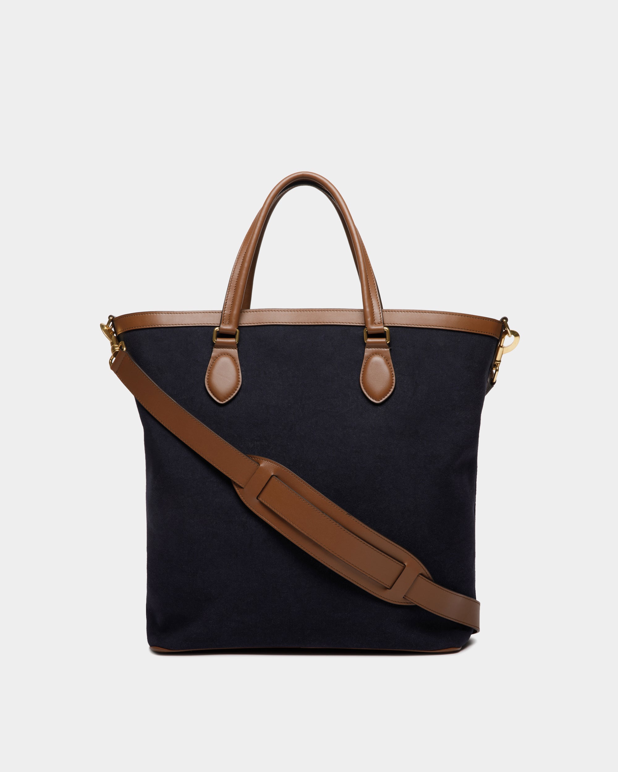 Bolso Tote Beckett De Lona De Algodón Navy Blue - Hombre - Bally - 03